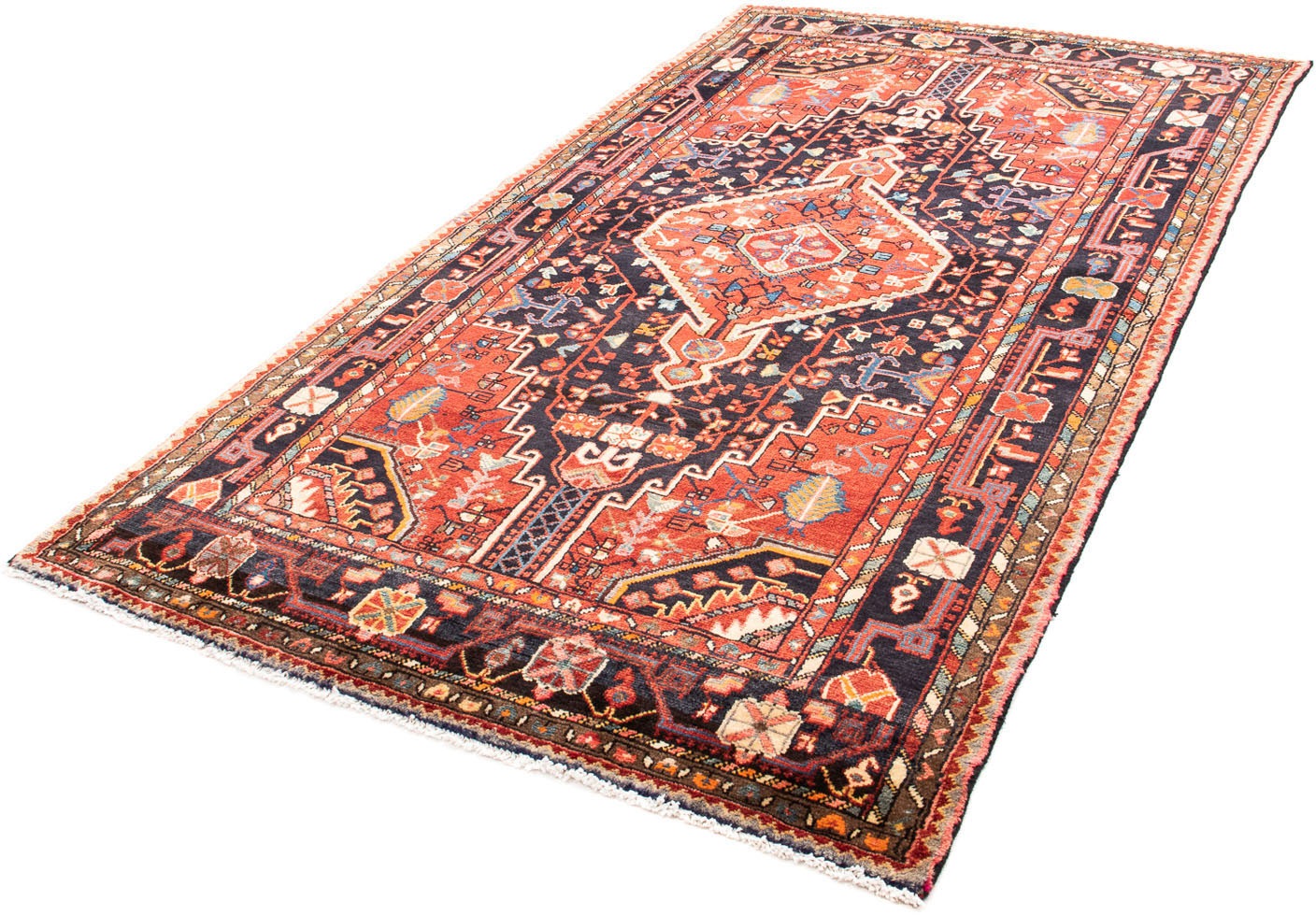 Image of morgenland Orientteppich »Perser - Nomadic - 233 x 135 cm - dunkelblau«, rechteckig, 10 mm Höhe, Wohnzimmer, Handgeknüpft, Einzelstück mit Zertifikat bei Ackermann Versand Schweiz