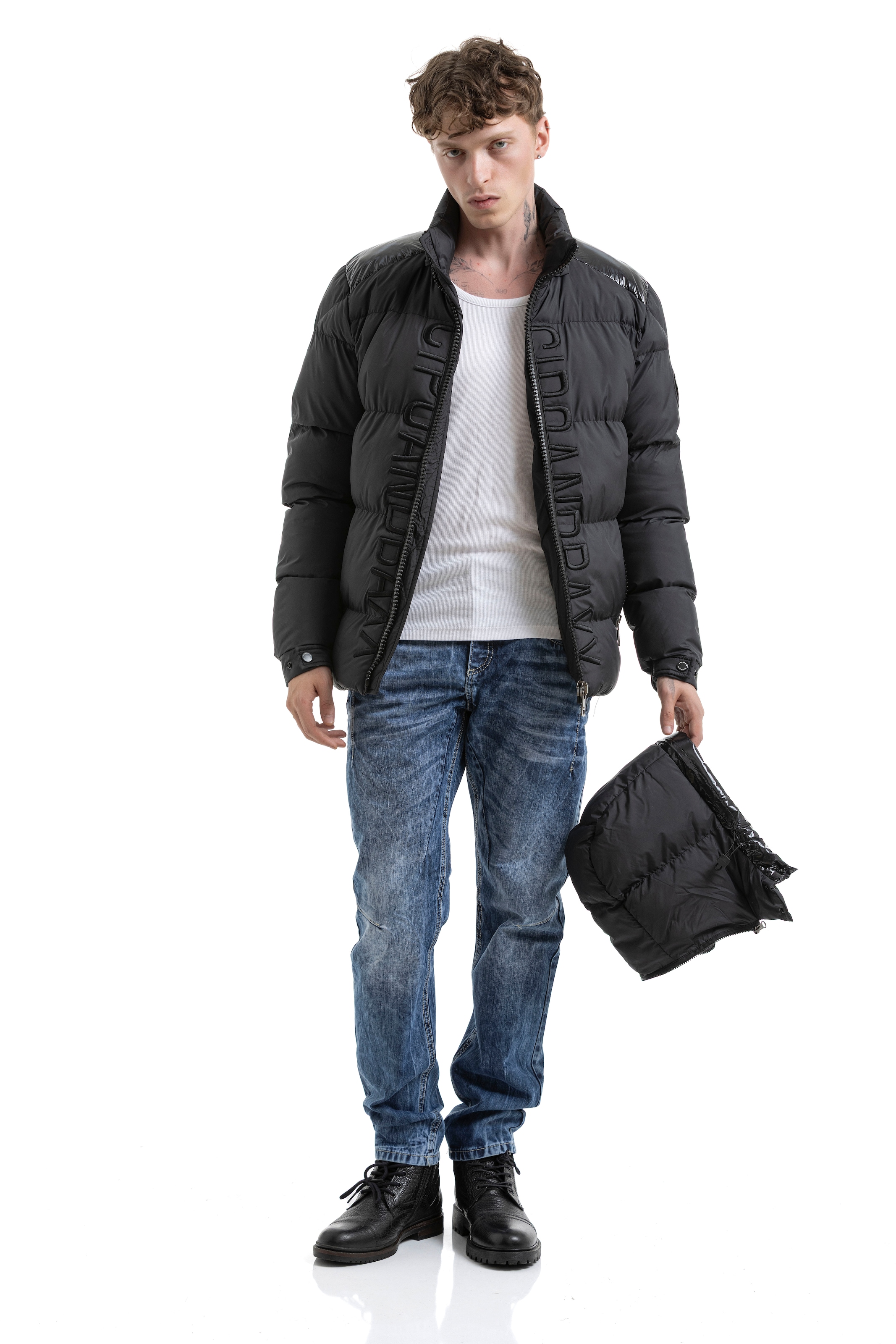 Cipo & Baxx Steppjacke mit Kapuze