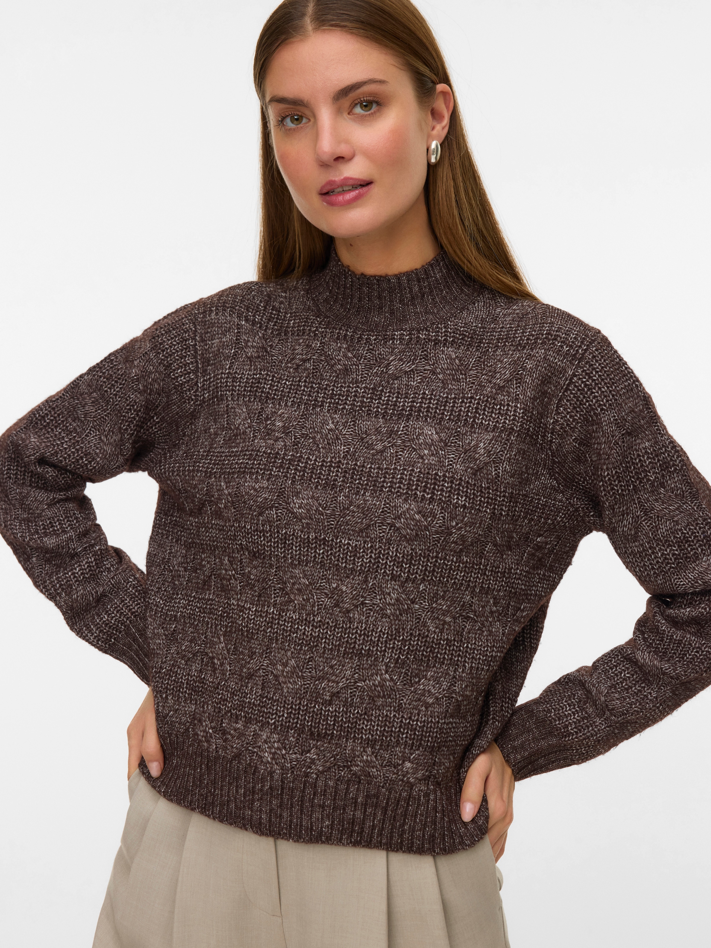Image of Vero Moda Strickpullover "VMVIRGO LS HIGHNECK PULLOVER BF"