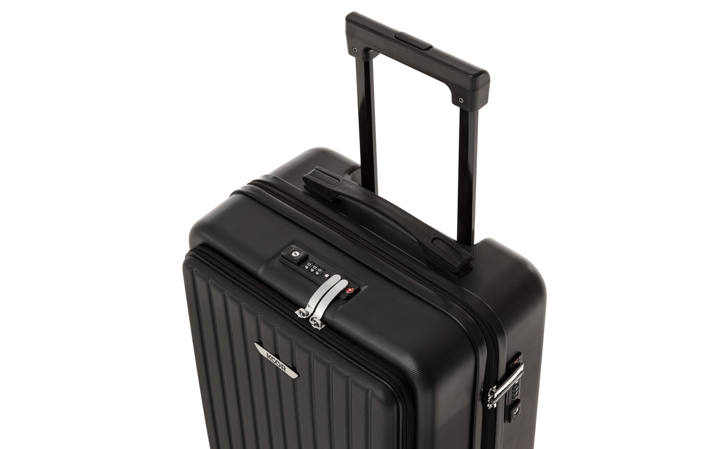 KOOR Koffer »39.5 L, Schwarz«, 4 Rollen