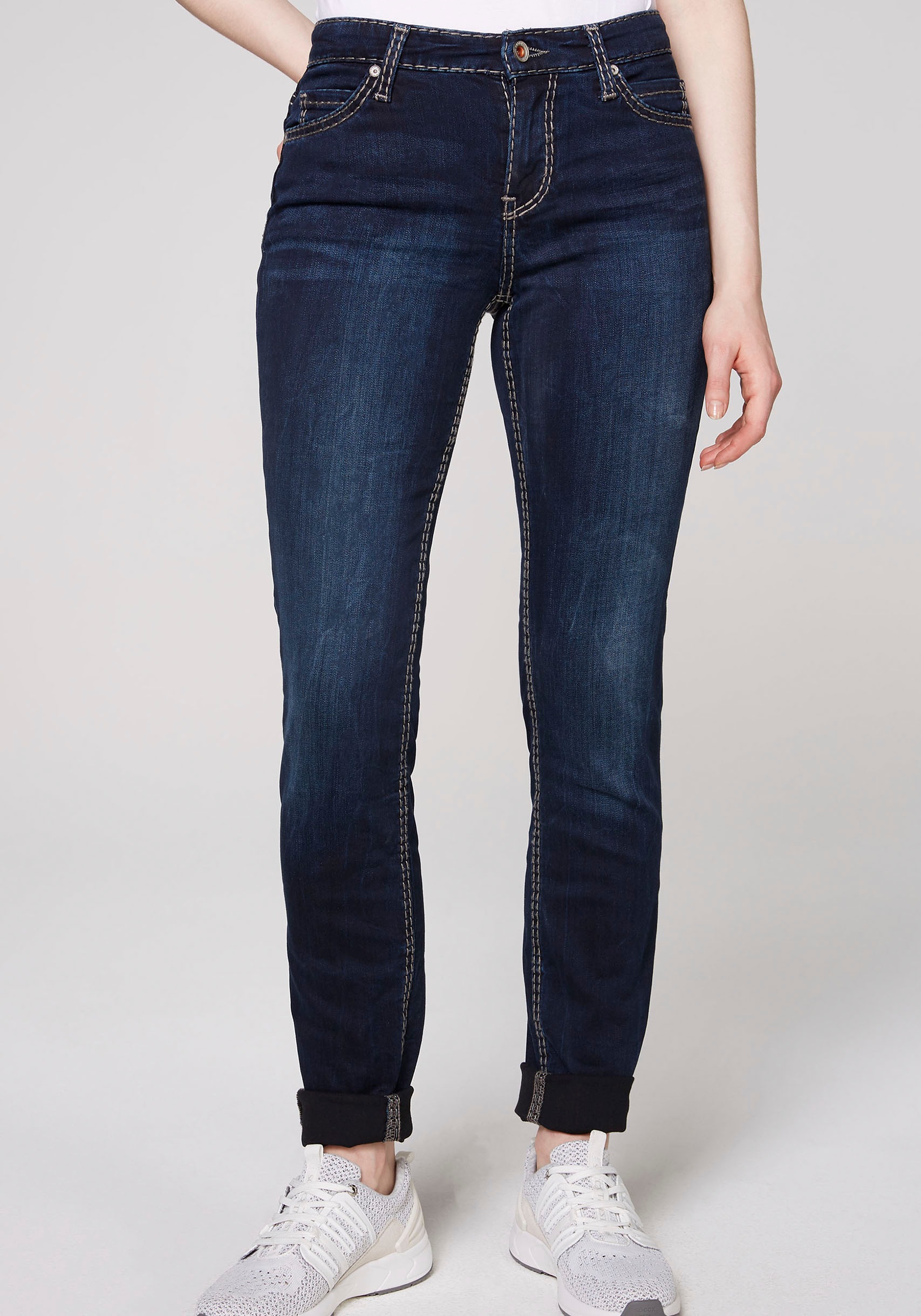 Image of SOCCX Skinny-fit-Jeans, mit kontrastfarbenen Nähten bei Ackermann Versand Schweiz