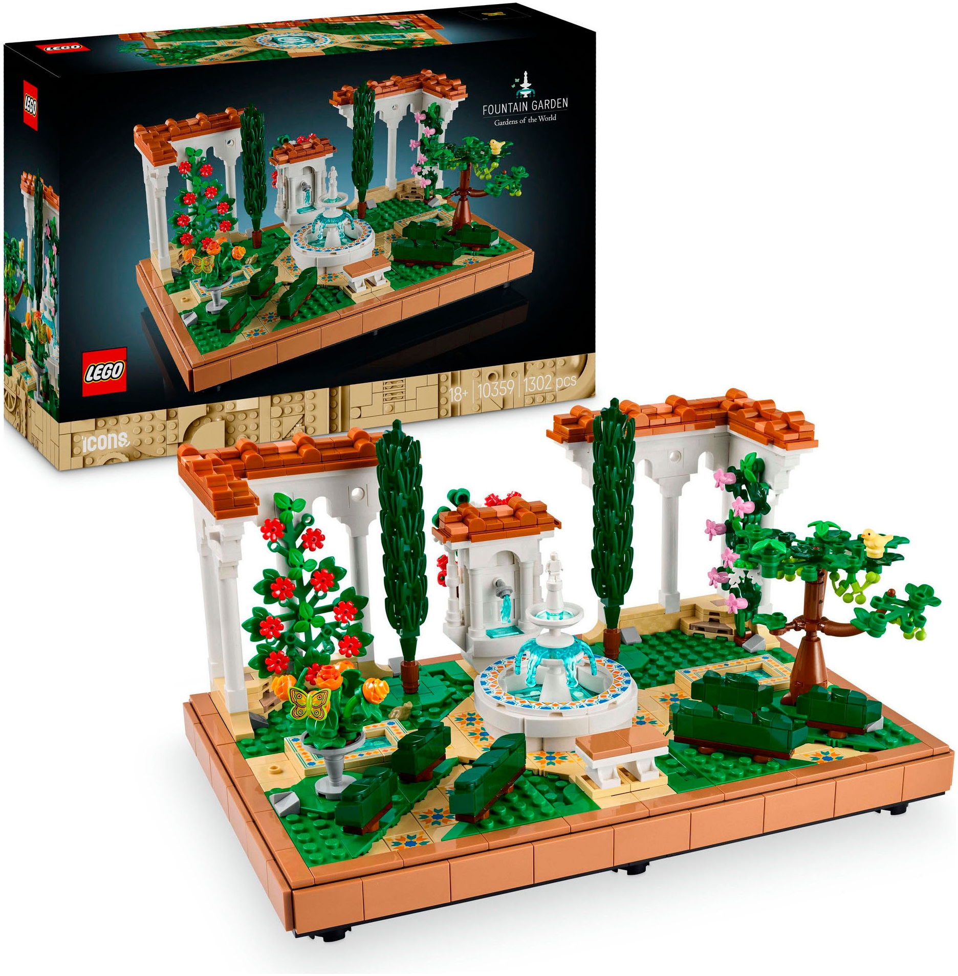 Image of LEGO Konstruktionsspielsteine "Springbrunnengarten (10359), LEGO Icons" Made in Europe