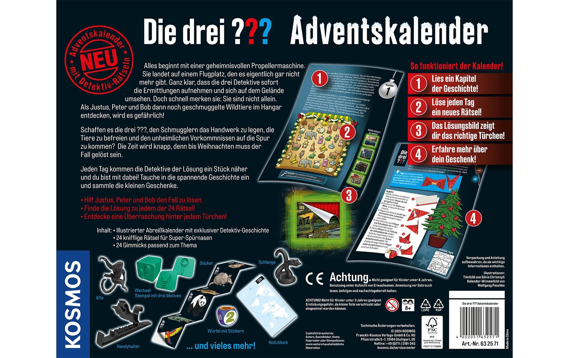 Kosmos Adventskalender »Die drei ??? 2024«, ab 8 Jahren