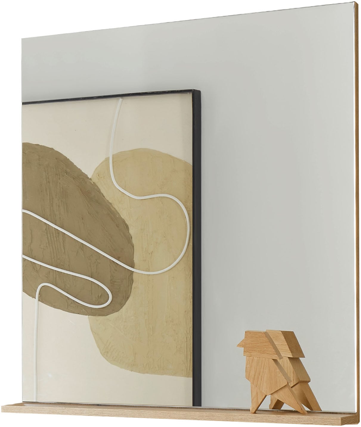 Home affaire Garderobenspiegel »Giron/City, Spiegel in drei Farben, modernes Design« universell einsetzbar, mit Ablagefläche, eckig, 75 cm breit