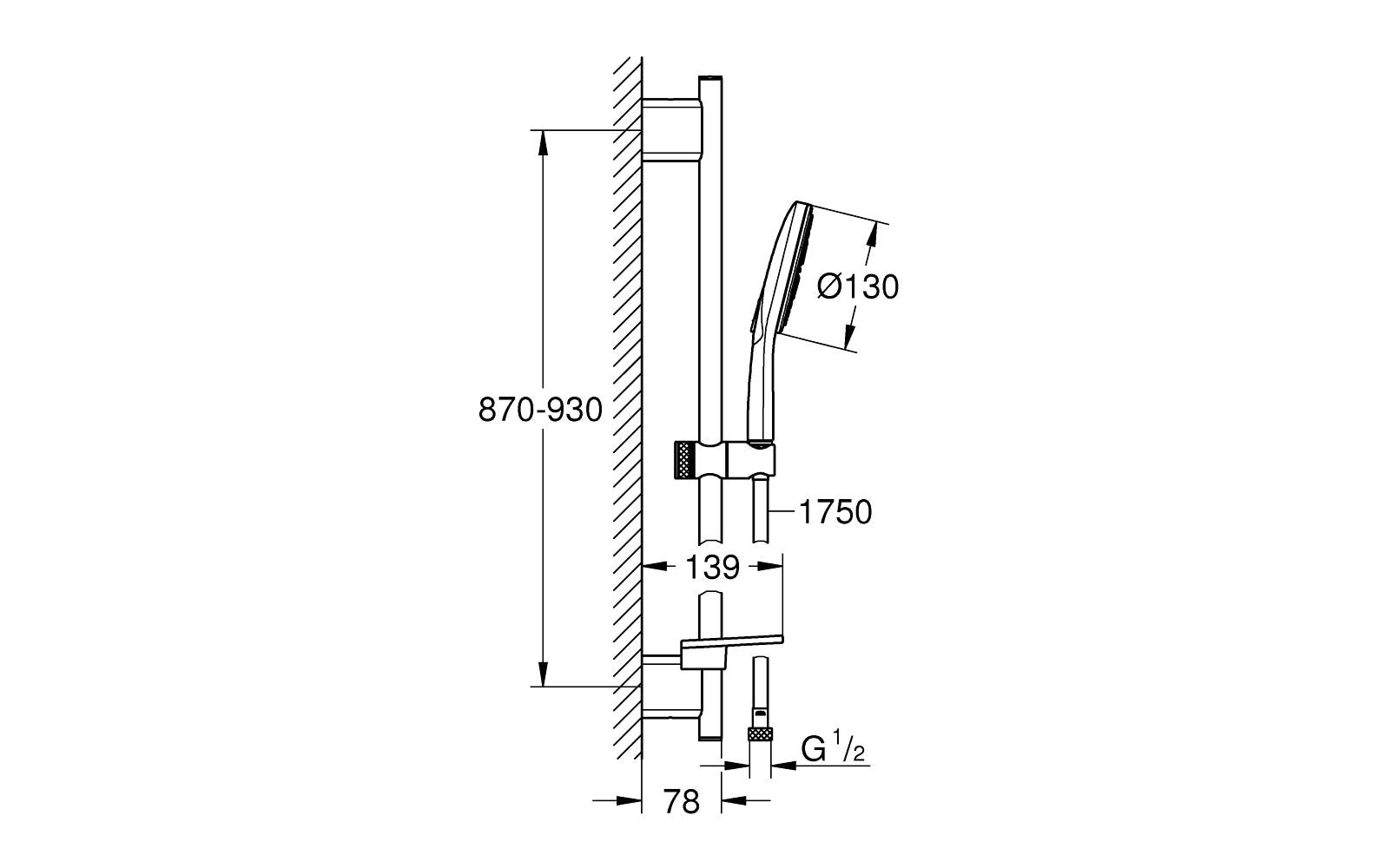 Grohe Brausegarnitur »GROHE Rainshower 130«
