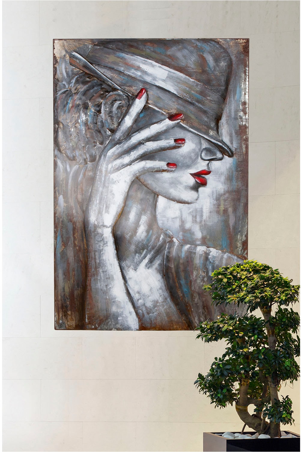 Casablanca by Gilde Metallbild »Bild rechteckig Casablanca weiss H. 120 cm«, (1 St.)