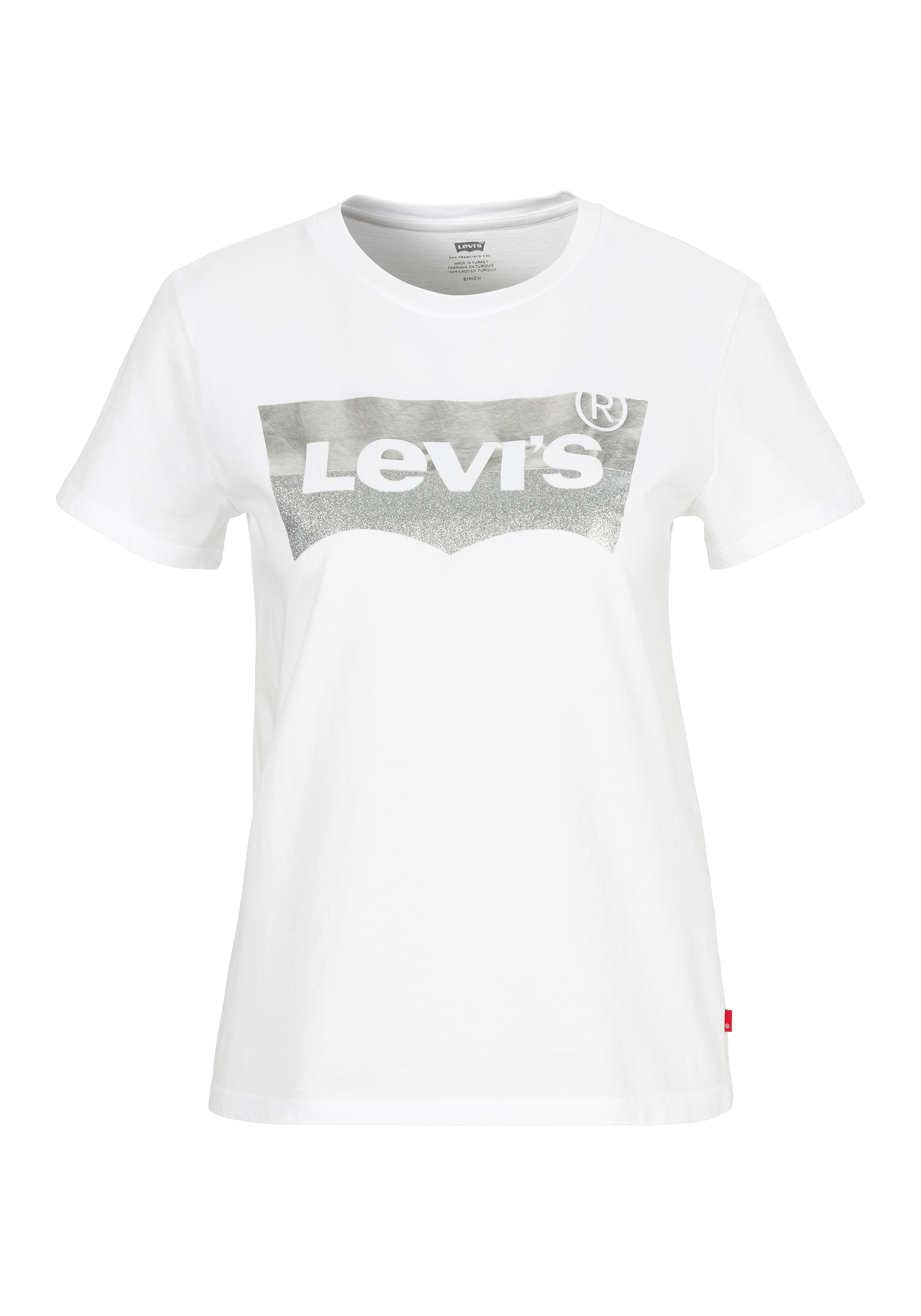 Levi's® Rundhalsshirt »THE PERFECT TEE«, mit Logo im Metallic-Holo Print