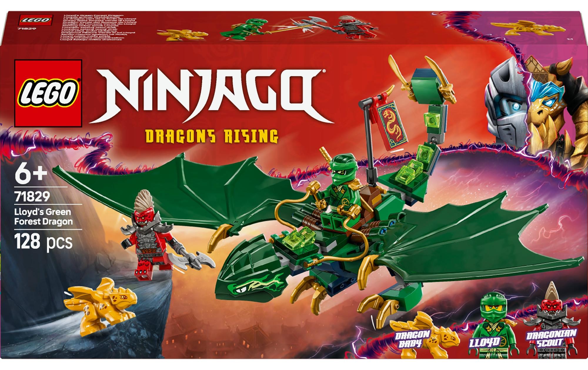 LEGO® Spielbausteine »Ninjago Lloyds grüner Walddrache 71829«, (128 St.)