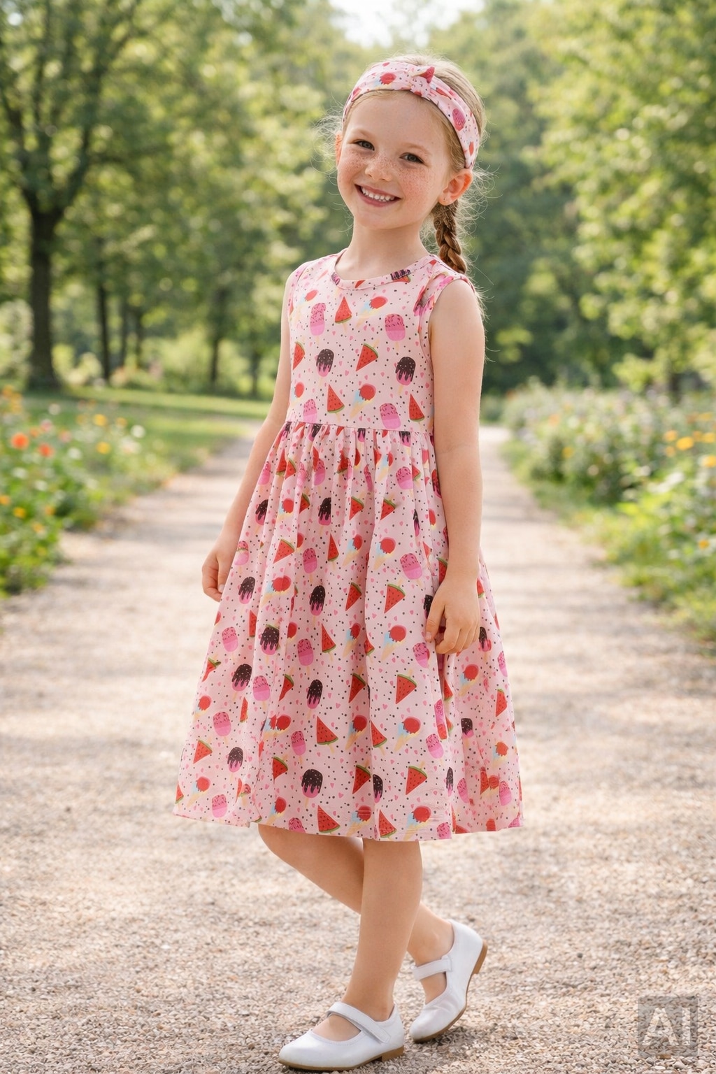 happy girls Robe en jersey Ensemble, 2 pièces tlg. mit süssem Haarband mit Schleifendetail