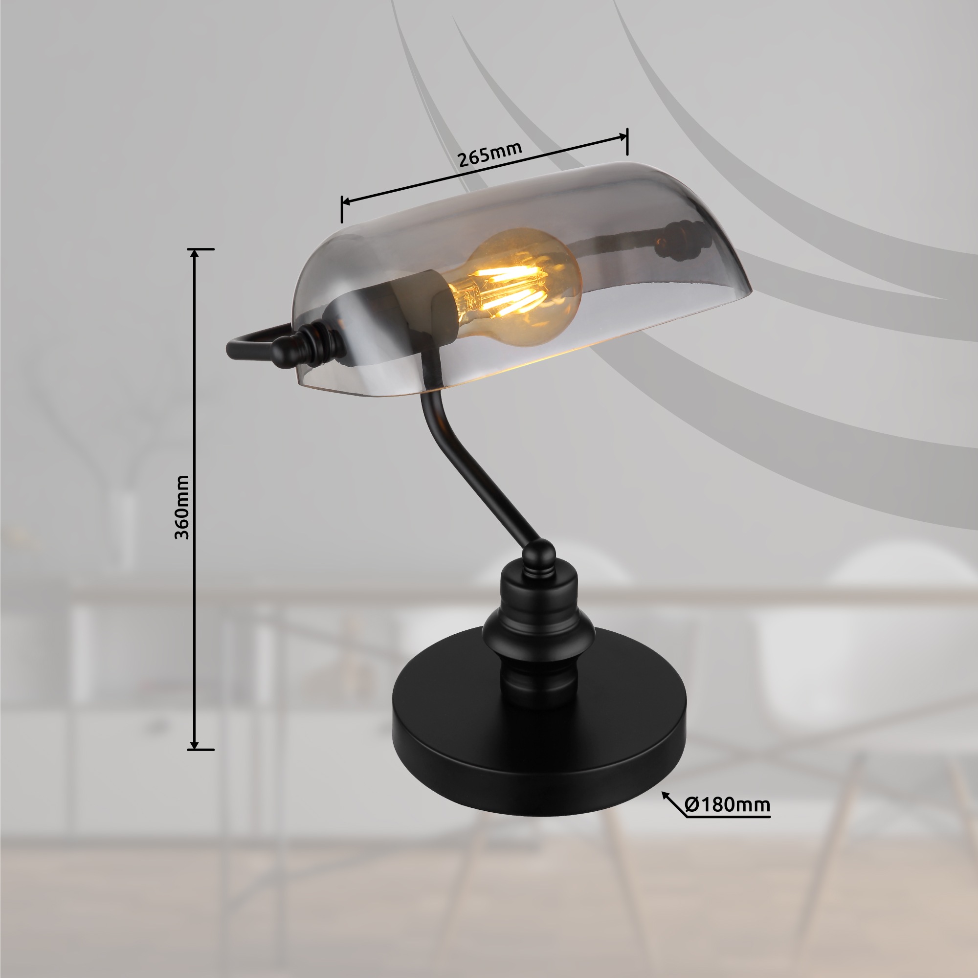GLOBO LIGHTING Lampe de bureau »ANTIQUE« 1 cuis lampe de bureau classique, lampe de table style antique, lampe de banc
