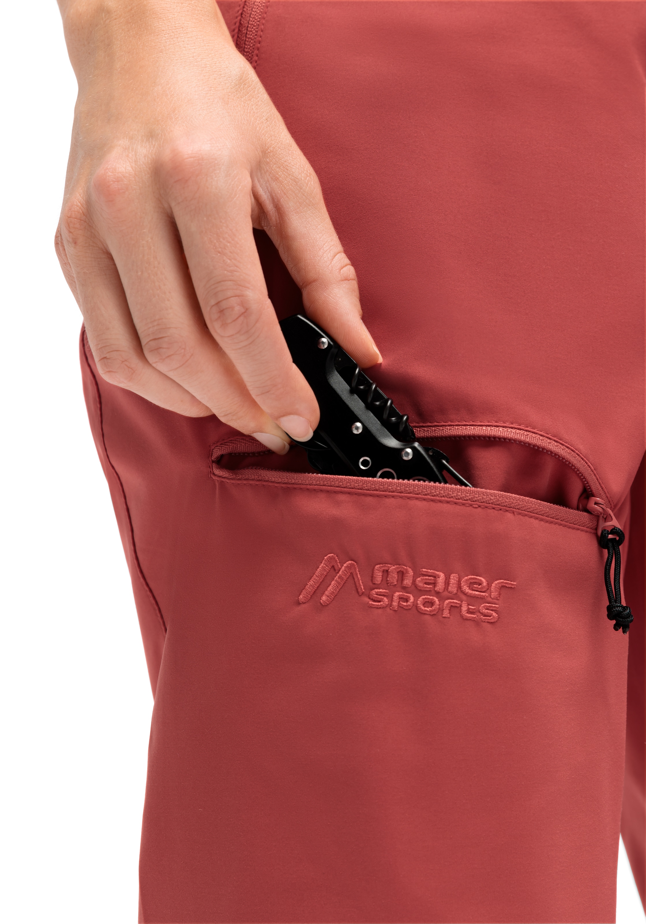 Maier Sports Outdoorhose »Lulaka Capri Loop«, Damen Wanderhose, elastische Funktionshose mit 3 Taschen, Regular Fit