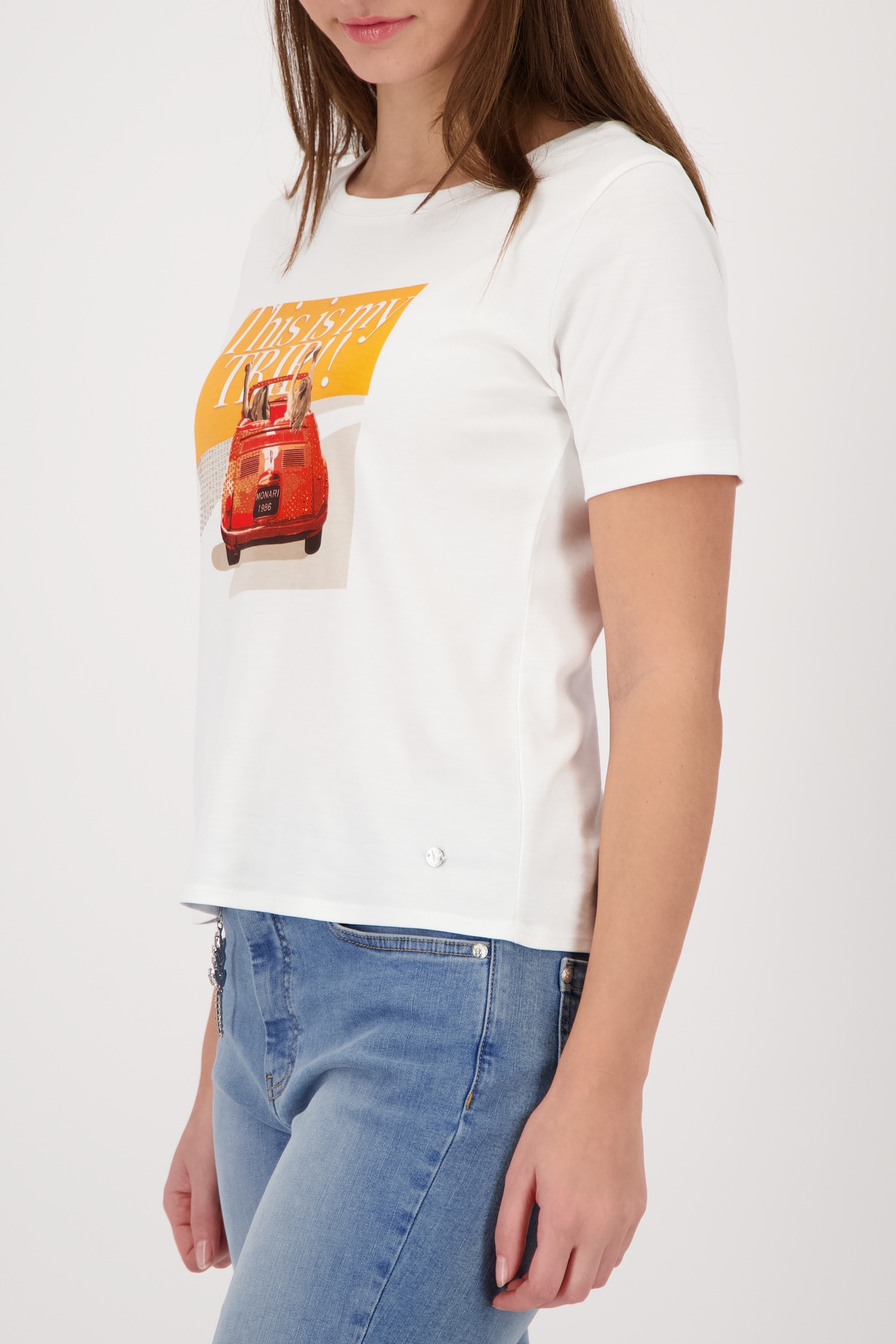 Monari T-shirt »Auto« Regular fit mit Cabrio-Print