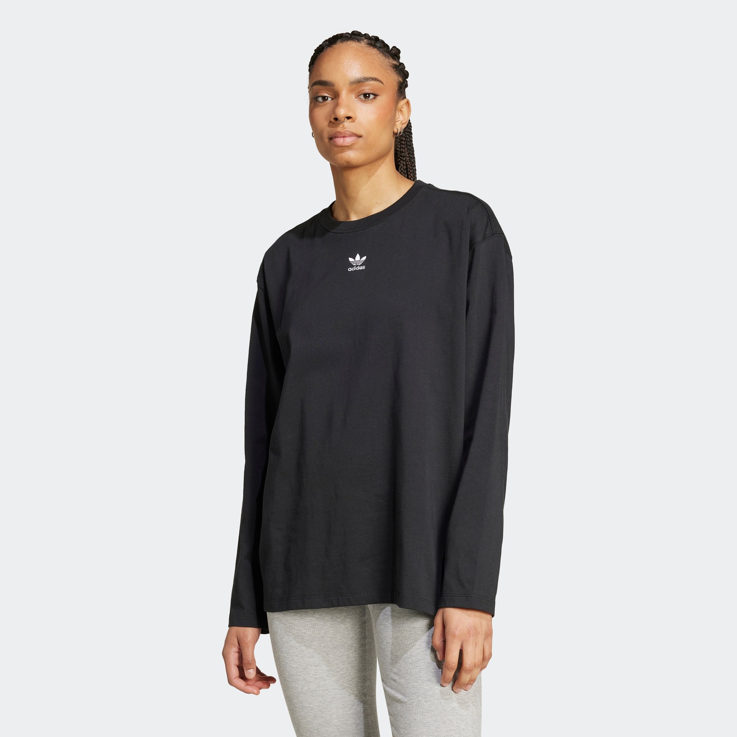 Image of adidas Originals Langarmshirt "ESSENTIALS LONGSLEEVE" lockerer Schnitt, Langarm, aus Baumwolljersey