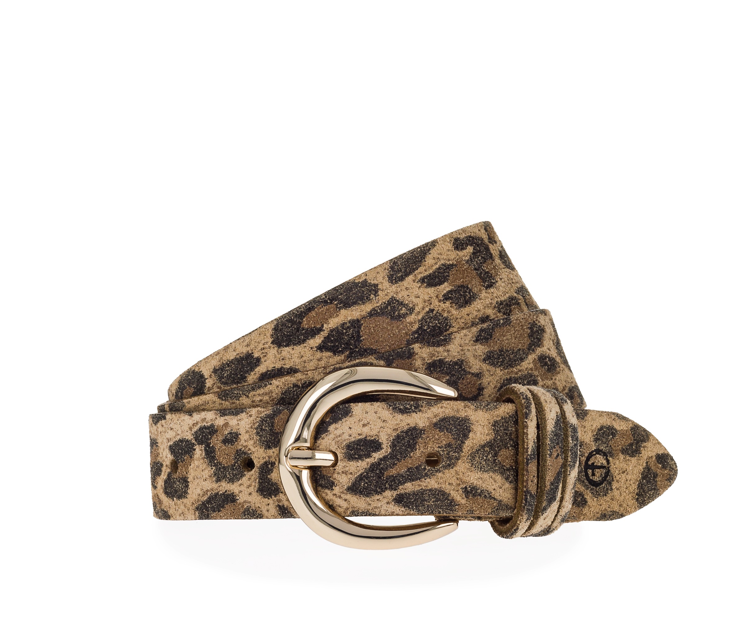 Image of Tamaris Ledergürtel ""Cecilia Gold"" Florales Muster im Metallic-Design oder Animal-Look, 3 cm breit