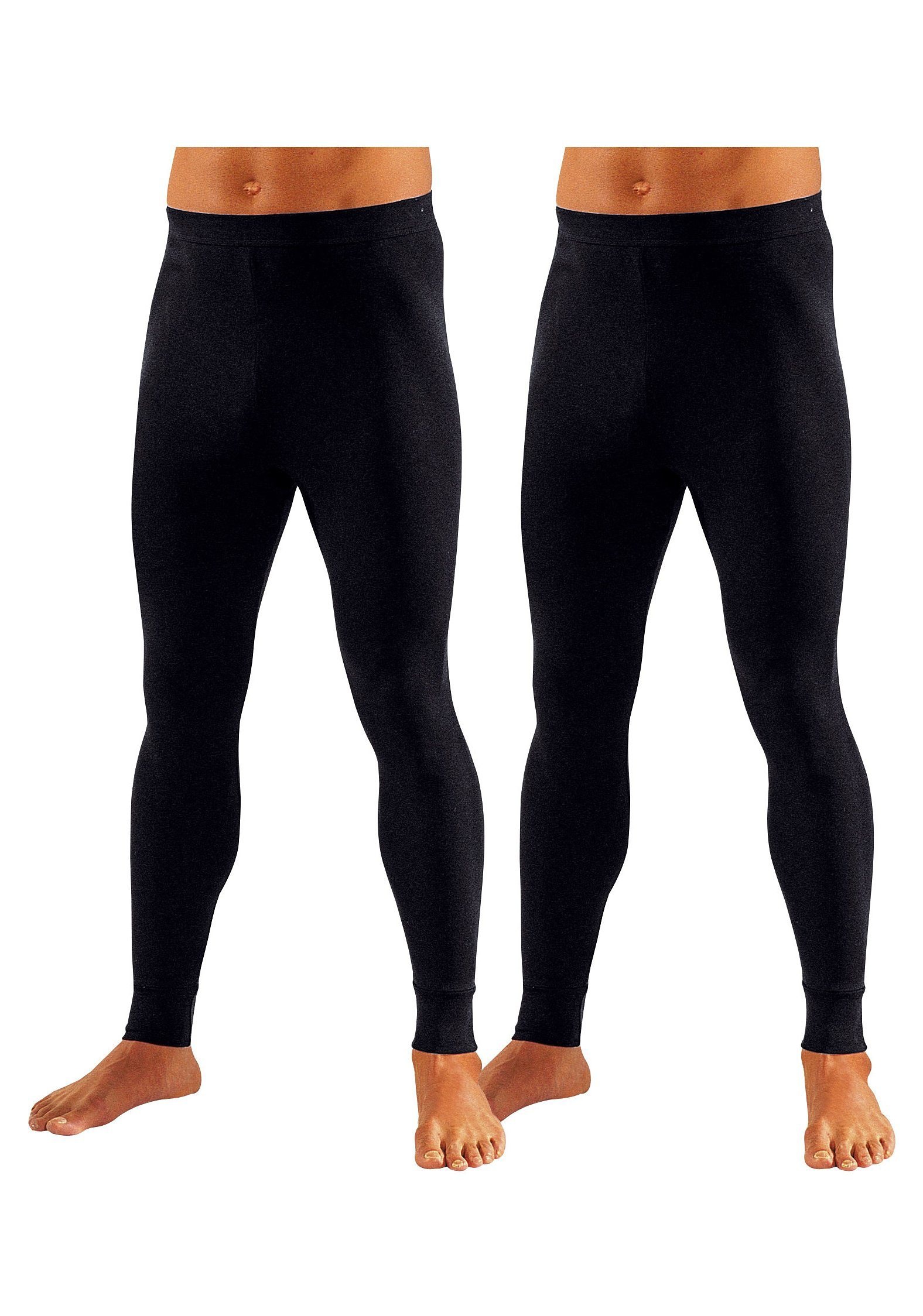 Clipper Lange Unterhose Packung, 2 Stk. aus weichem Single Jersey
