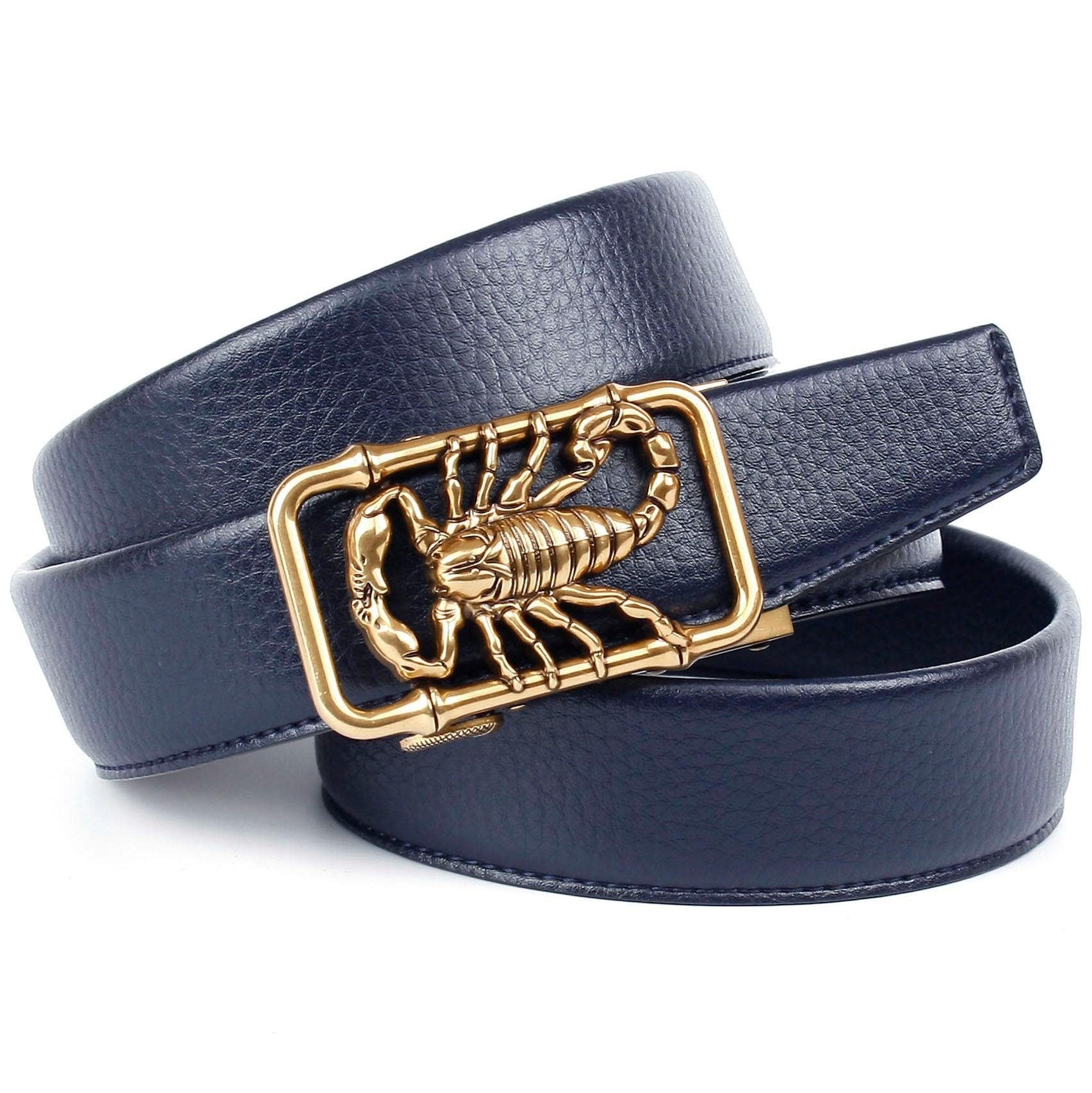 en Ledergürtel, confortablement mit Anthoni Crown ligne Acheter Motivschliesse Skorpion Mode
