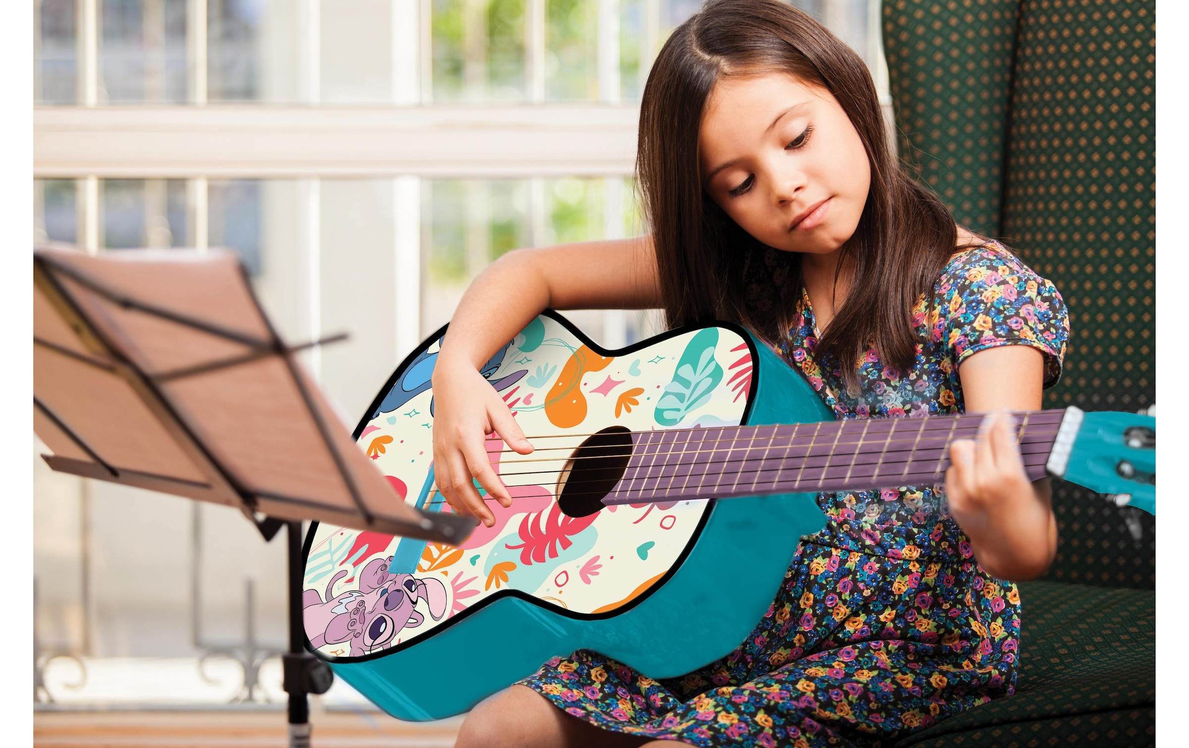 Lexibook® Jouet instrument de musique »Akustikgitarre Disney Stitch«