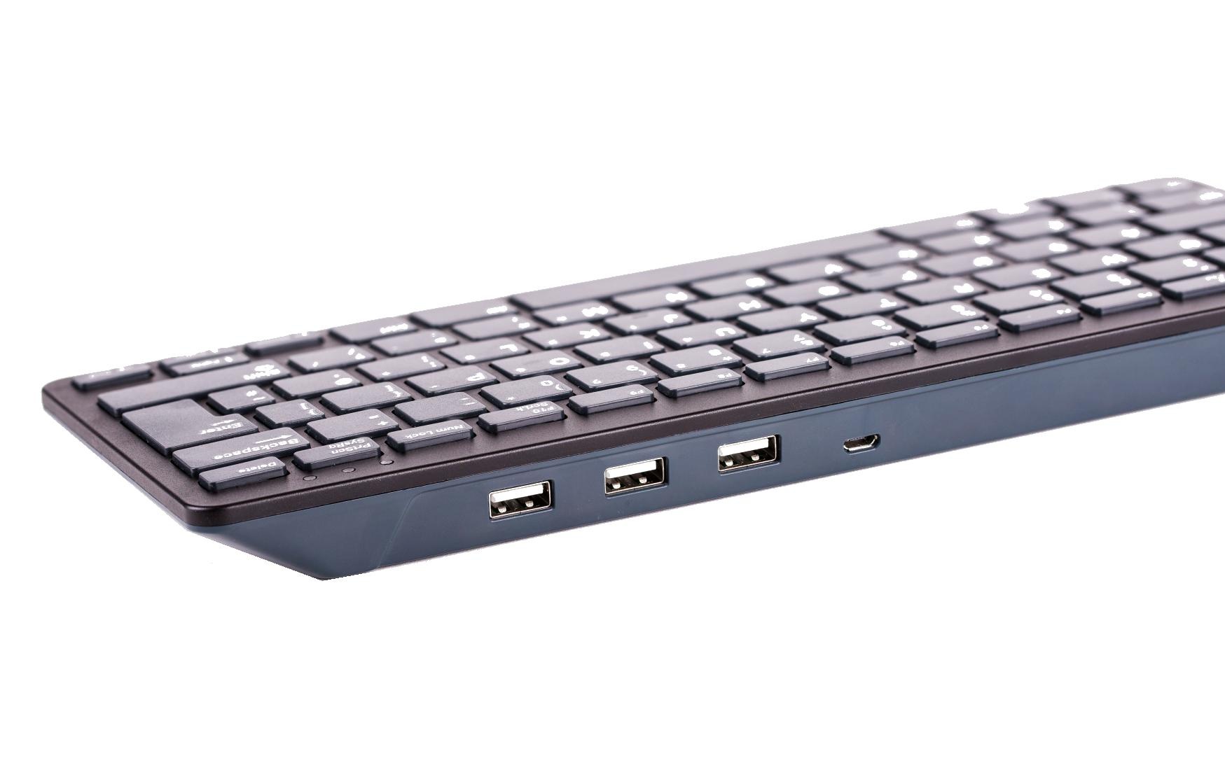 Raspberry Pi Foundation Tastatur »DE Schwarz/Grau«, (Ziffernblock)