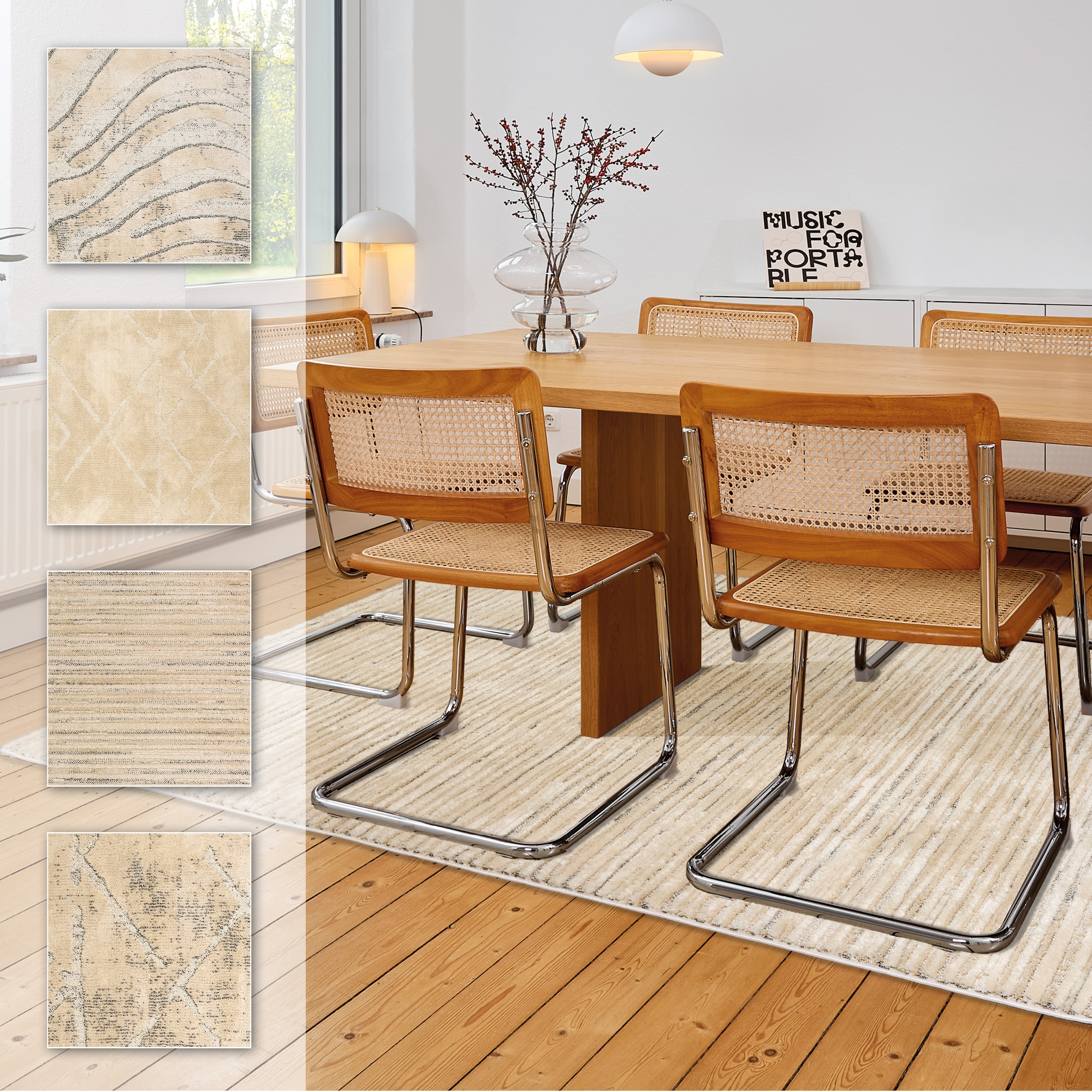 Image of ASTRA Teppich "Lou 253" rechteckig 10 mm Höhe Hoch Tief Struktur, Kurzflor, Wohnzimmer, Schlafzimmer