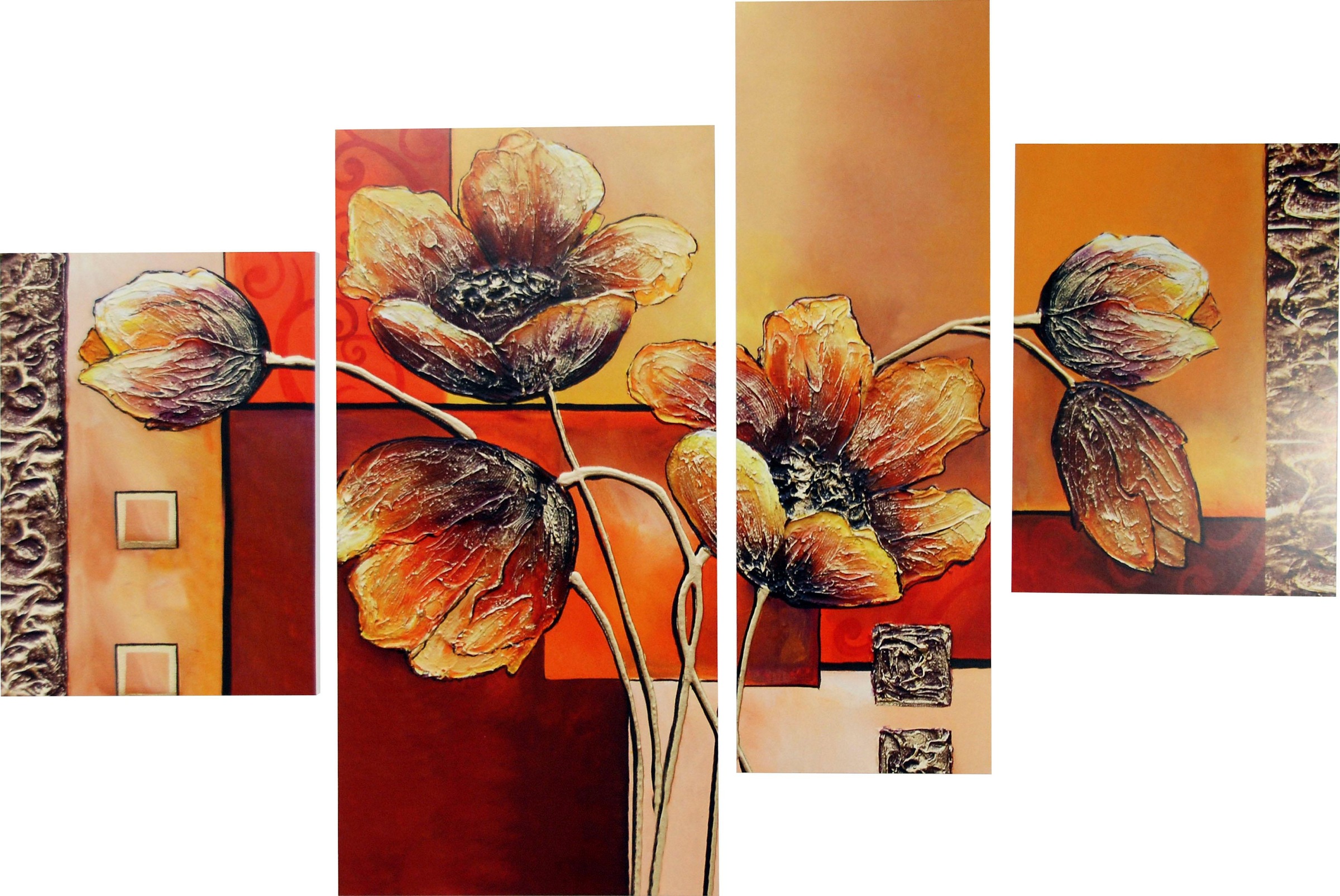 Image of DELAVITA Bild »RUMIN / Mohnblumen«, (4 St., 4-teilig) bei Ackermann Versand Schweiz