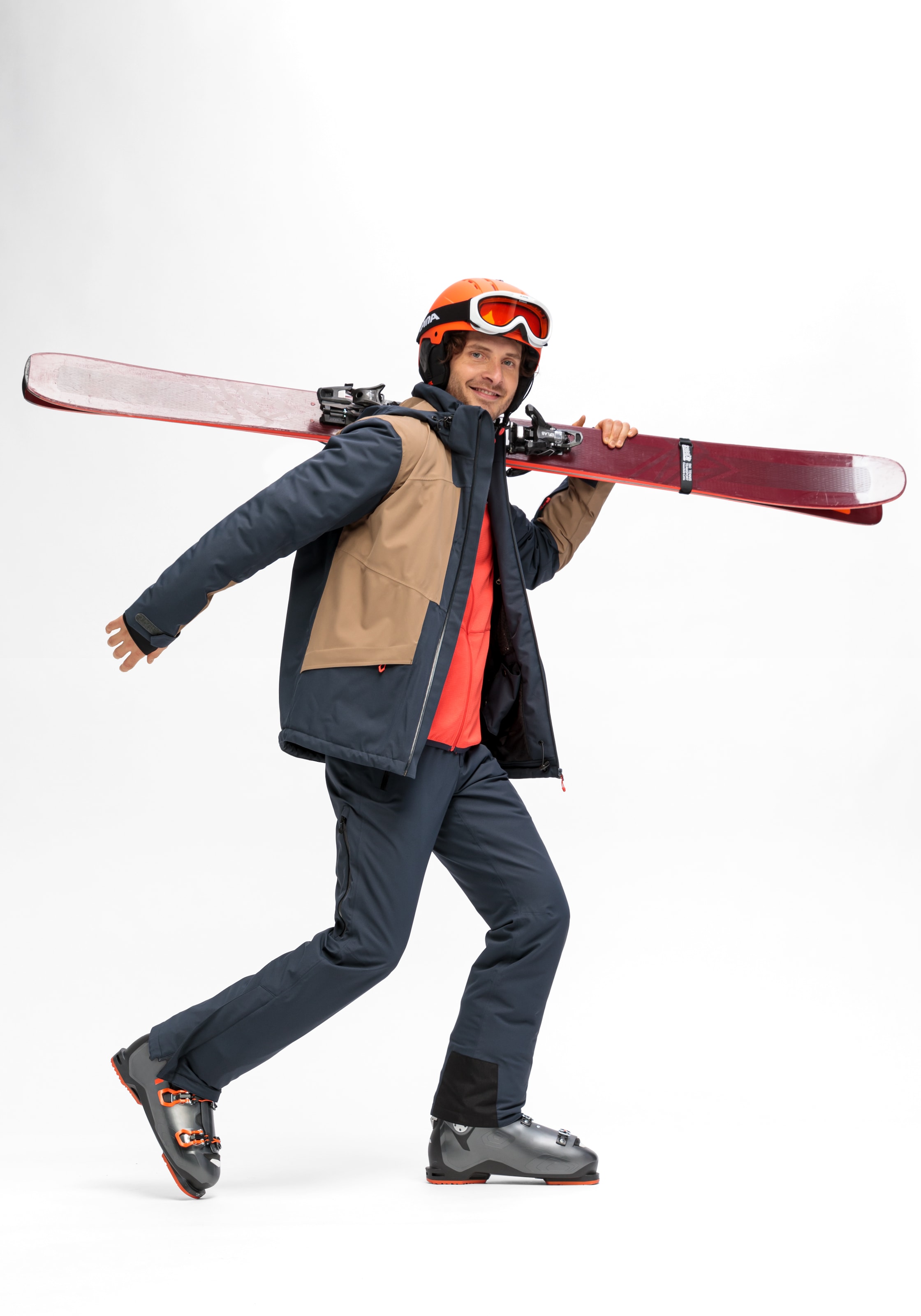 Maier Sports Skihose »Anton Vent slim«, Herren Schneehose mit Hosenträgern, wind/wasserdicht, Slim Fit