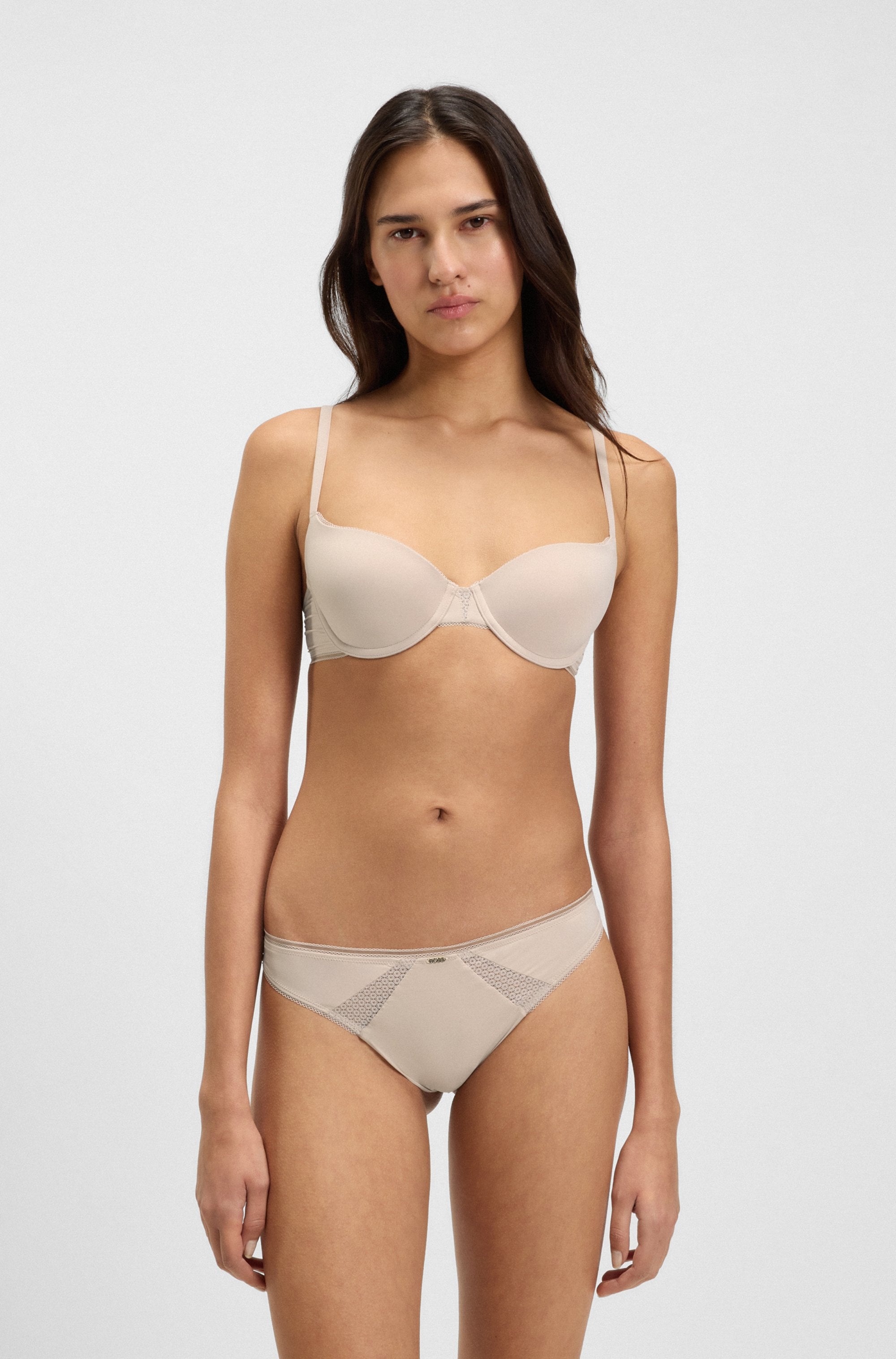 BOSS String »Pure« Coupe près du corps, avec insert en dentelle