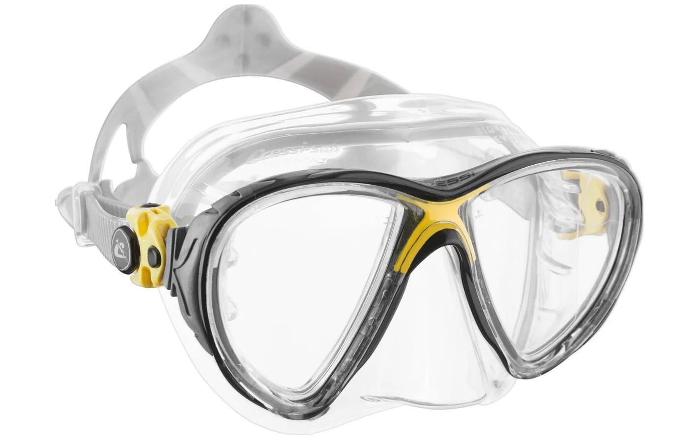 Cressi, Schwimmbrille, gelb, schwarz, transparent, Einheitsgröße, Schwimmbrille