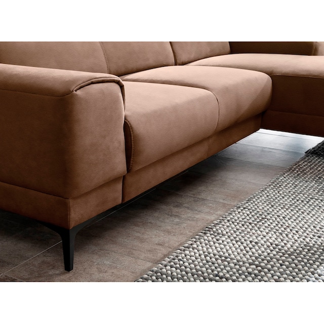 exxpo - sofa fashion Ecksofa »Ophelia«, 3 Kopfstützen, wahlweise  Sitztiefenverstellung, frei im Raum stellbar jetzt kaufen