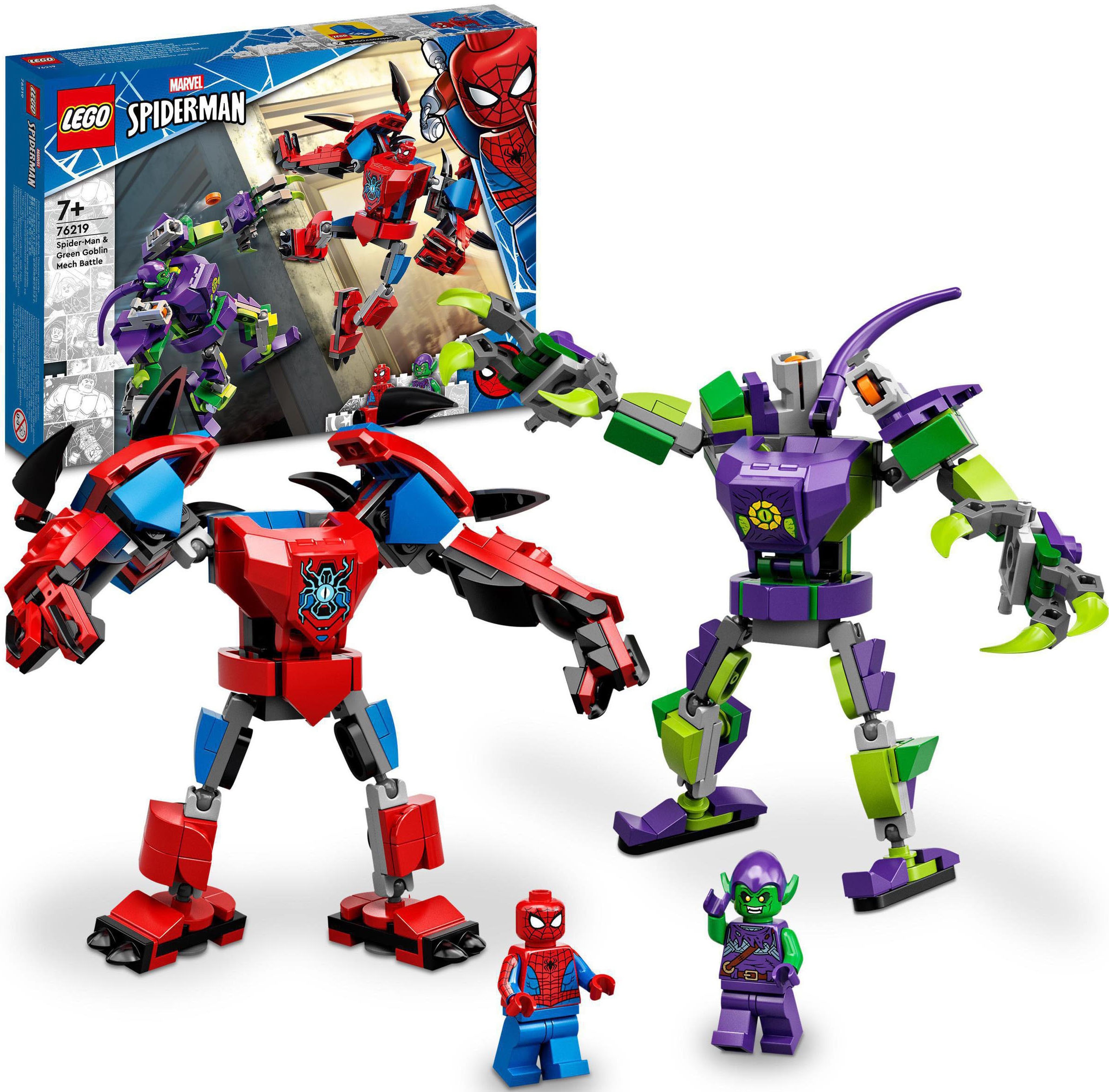 Image of LEGO® Konstruktionsspielsteine »Spider-Mans und Green Goblins Mech-Duell (76219), LEGO® Marvel«, (296 St.), Made in Europe bei Ackermann Versand Schweiz