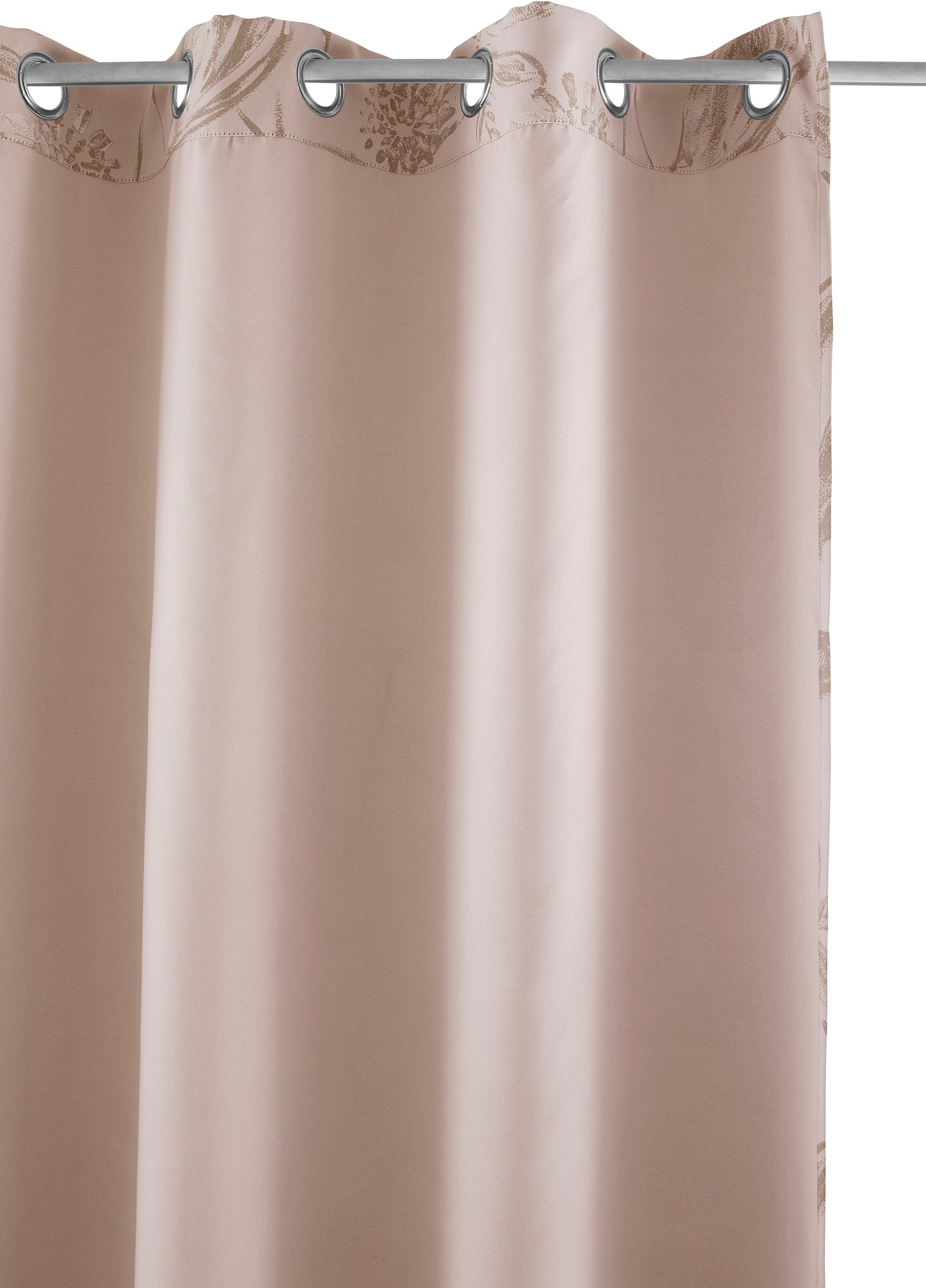 my home Vorhang »FLOWER« Ösen 1 Stk. tlg. Mass: 135 x 235cm, monochrom, in verschiedenen Farben erhältlich