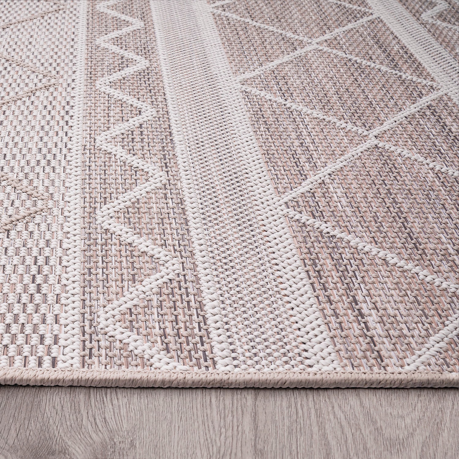 Rauten, Paco Outdoor modernes Teppich »Vermont geeignet Design rechteckig, Home Flachgewebe, gesteift, 191«, mit
