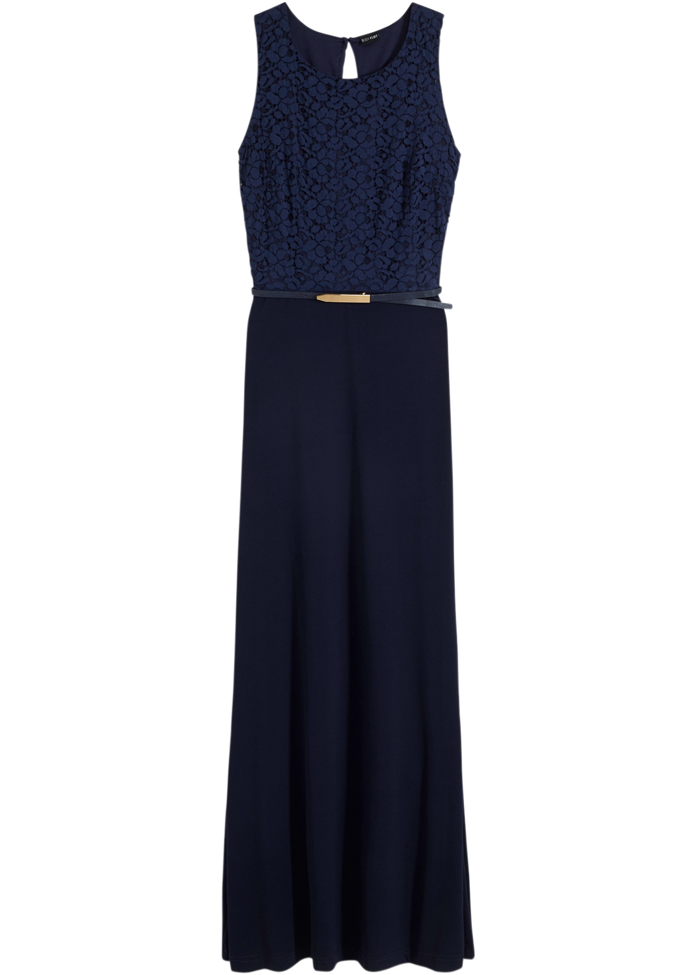 bonprix 2-in-1-Kleid »Abend-Maxikleid mit Gürtel (2-tlg.Set)« Set, 2,  für vielseitige Anlässe, Abend-Maxikleid, aus Polyester und Elasthan