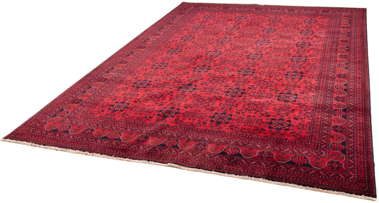 Image of morgenland Orientteppich »Afghan - 287 x 202 cm - dunkelrot«, rechteckig, 7 mm Höhe, Wohnzimmer, Handgeknüpft, Einzelstück mit Zertifikat bei Ackermann Versand Schweiz