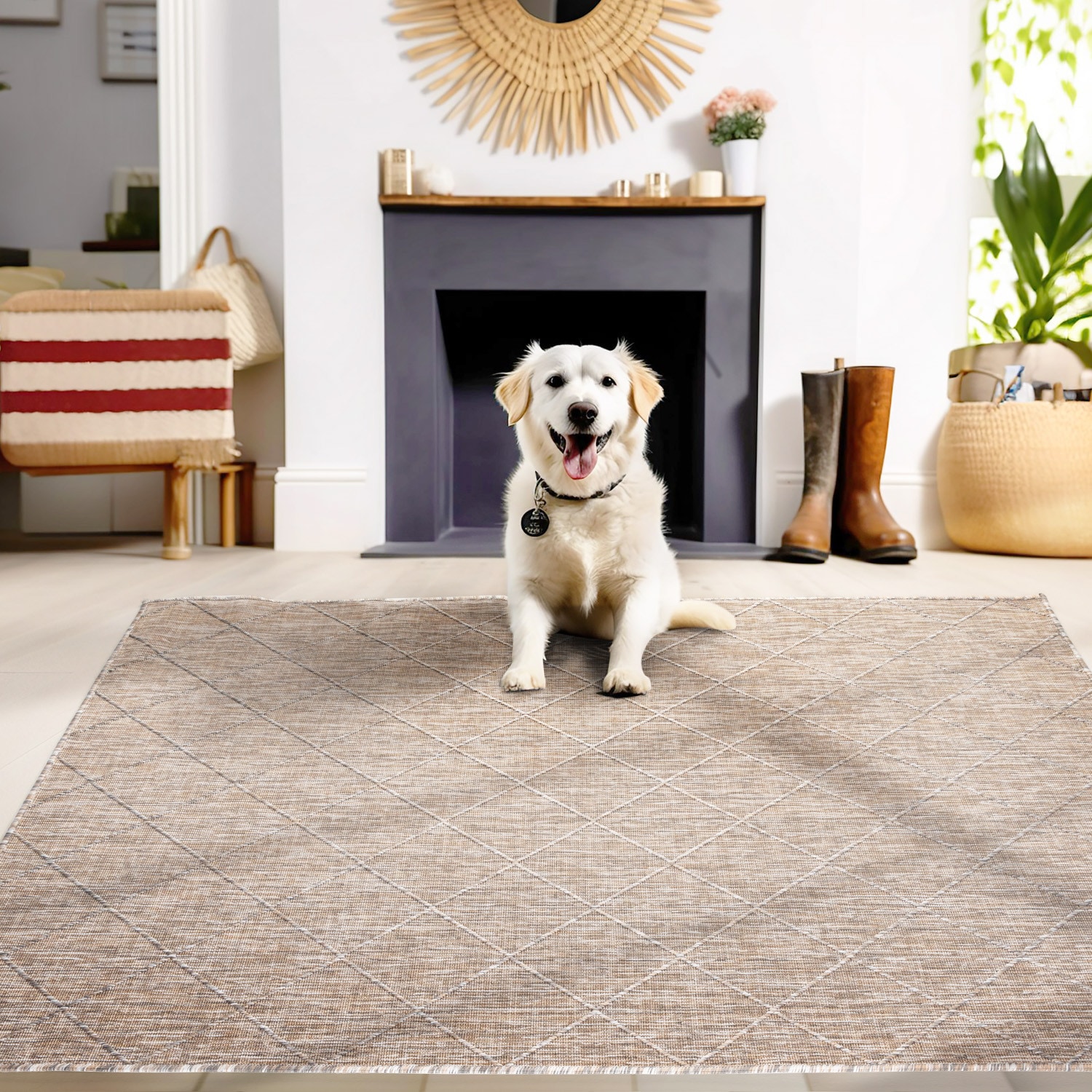 Ayyildiz Teppiche Outdoorteppich »ZAGORA 4512«, rechteckig, 5 mm Höhe, Läufer, Pflegeleicht / Strapazierfähig / In- und Outdoor geeignet