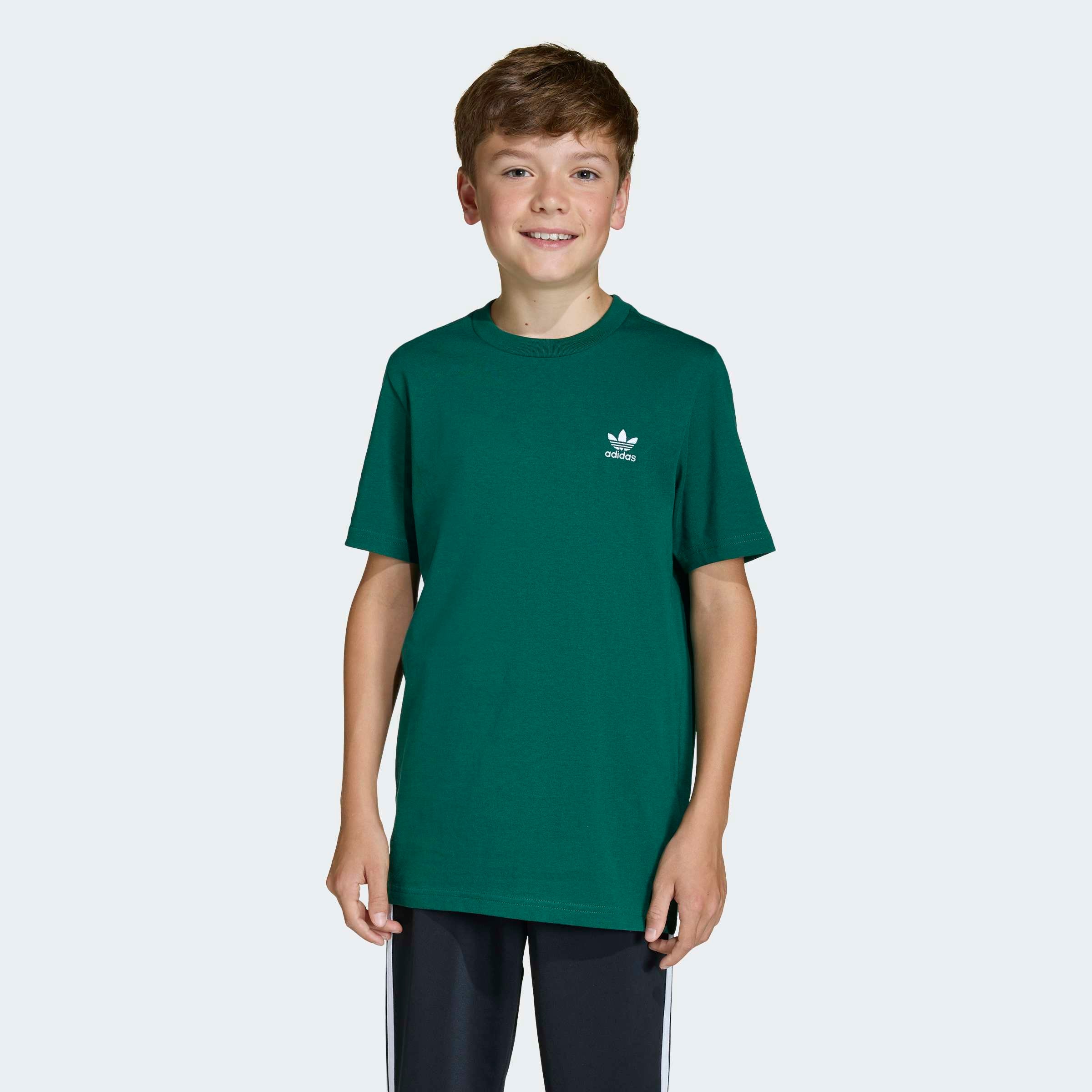 adidas Originals T-shirt »TEE« pour enfants et adolescents, avec détails côtelés, col rond