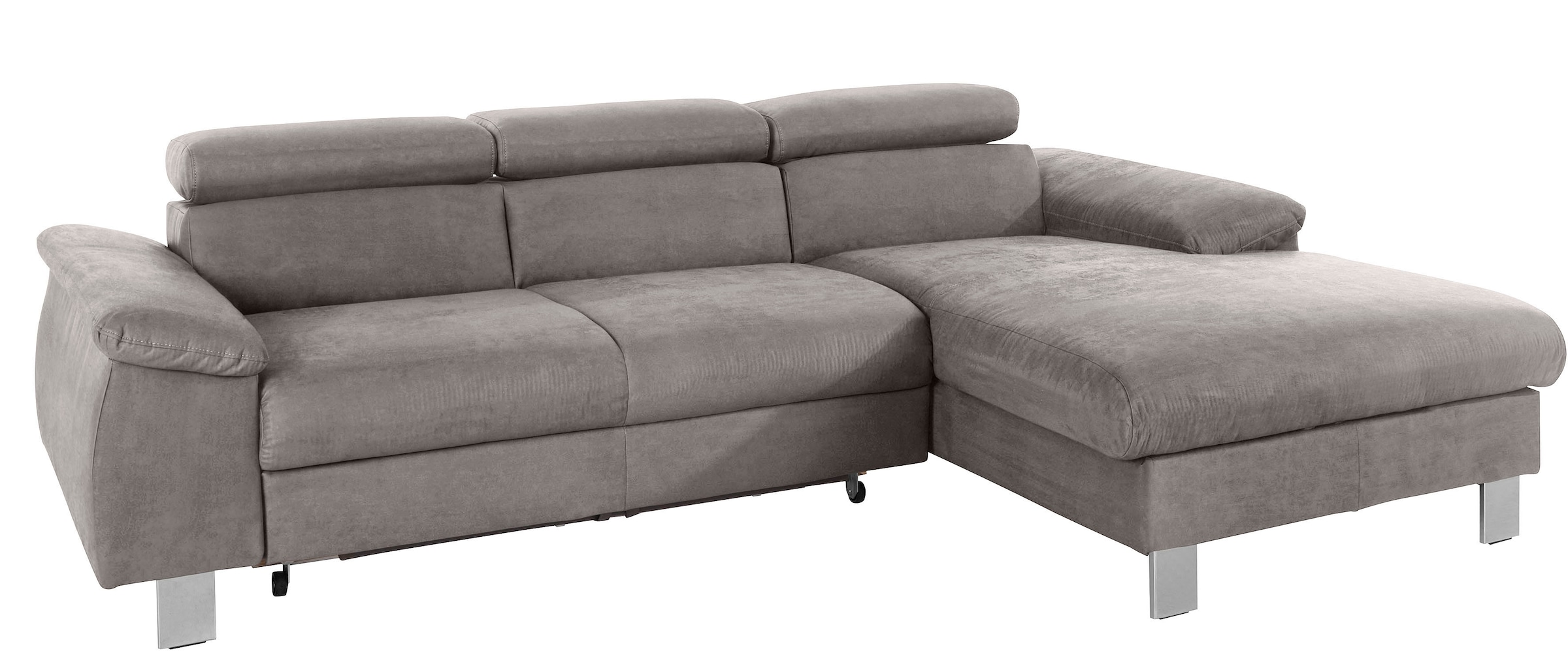 COTTA Ecksofa »Komaris L-Form, B: 244 cm« mit Kopfteilverstellung, optional Bettfunktion, Bettkasten & Licht