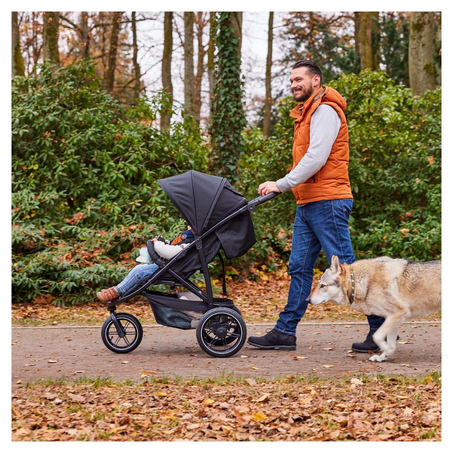 Hauck Poussette pour enfants »Dreiradbuggy, Rapid 3 Air, black« 22 kilos mit schwenk/feststellbarem Vorderrad; Lufträder; bis 22 kg belastbar