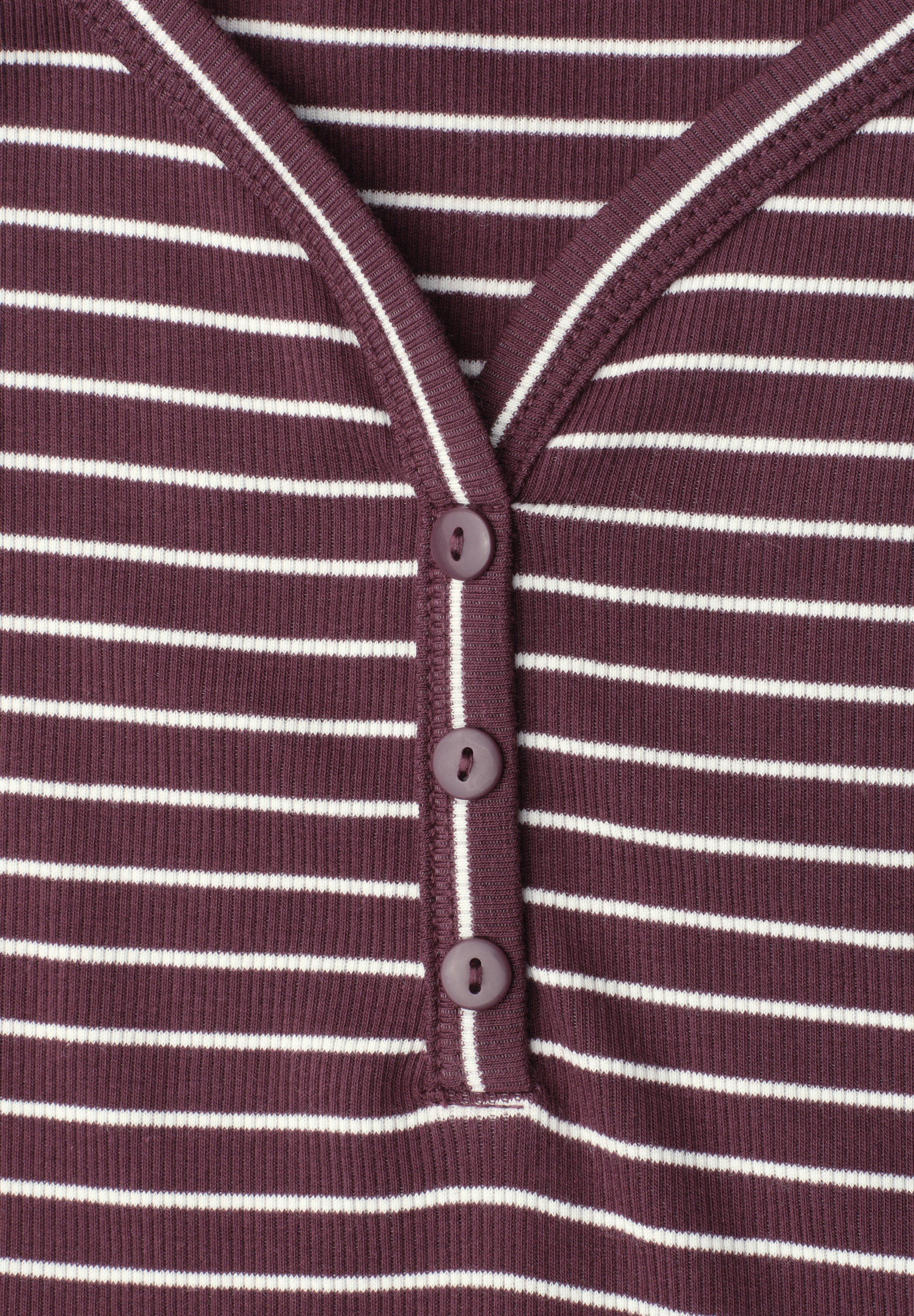 STREET ONE Haut de chemise Sommertop mit V-Neck und Streifen