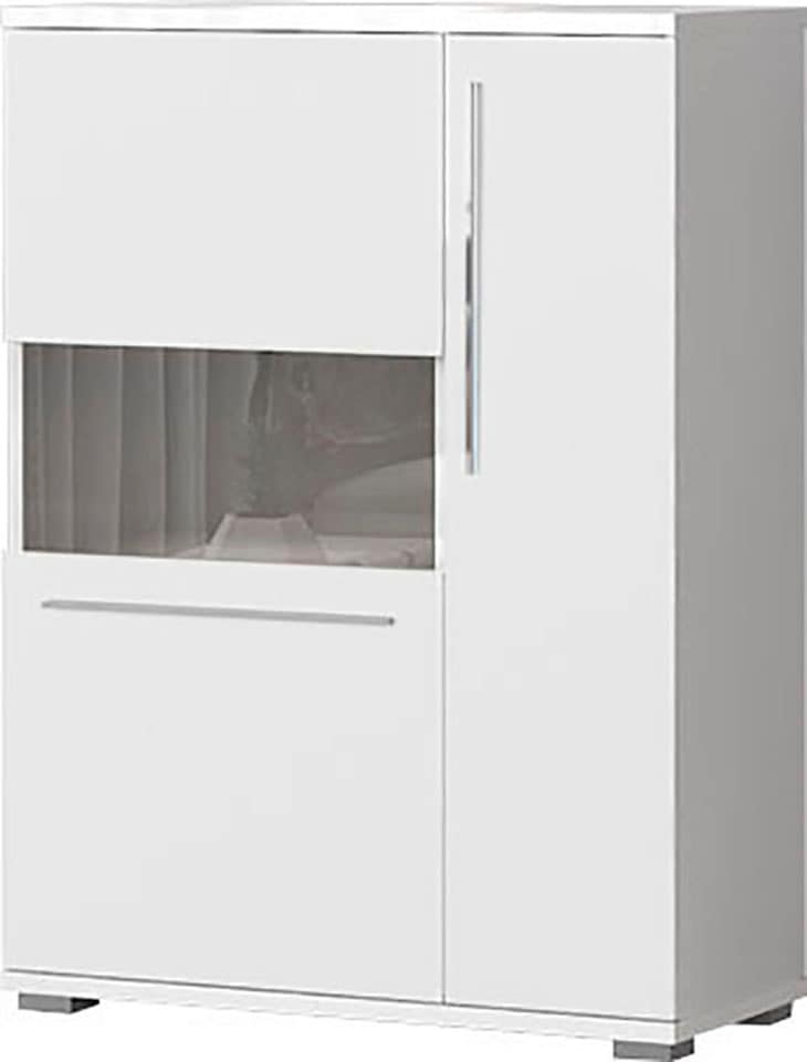 Places of Style Highboard »Piano Vitrine«, UV lackiert, Soft-Close Funktion