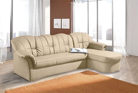 DOMO collection Ecksofa Papenburg L-Form, in grosser Farbvielfalt, wahlweise mit Bettfunktion