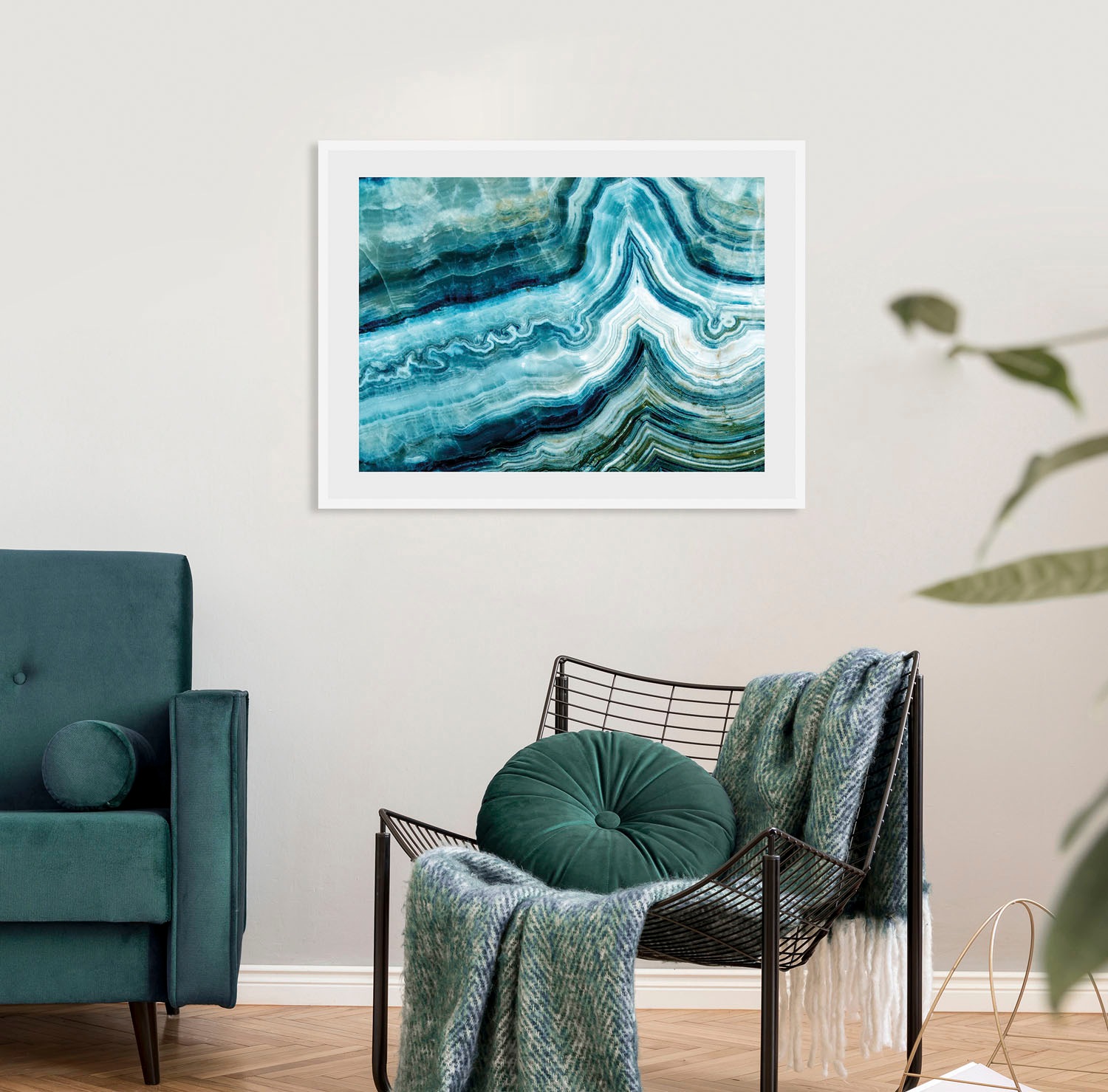 Image of queence Bild "Aladin" Abstrakt Spa Spirituelle Bilder Stein 1 Stk. tlg. HD Premium Poster-Druck inkl. Holzrahmen
