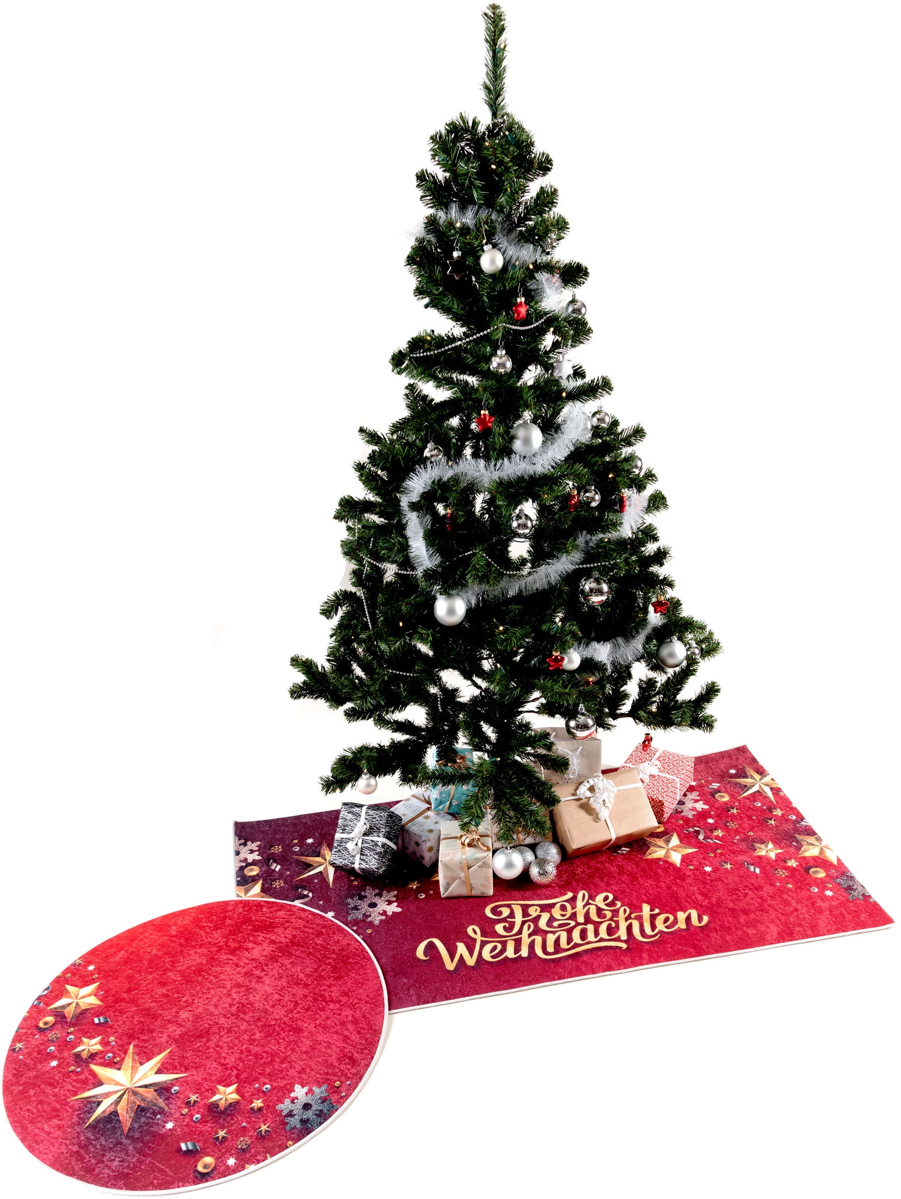kaufen Unterlage Sehrazat Teppich »Christmas günstig Weihnachtsbaum 1224«, rechteckig, Weihnachten, waschbar,