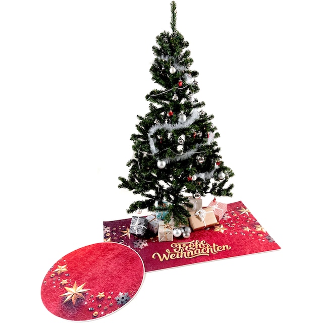 Sehrazat Teppich Weihnachten, kaufen »Christmas 1224«, waschbar, Weihnachtsbaum rechteckig, günstig Unterlage