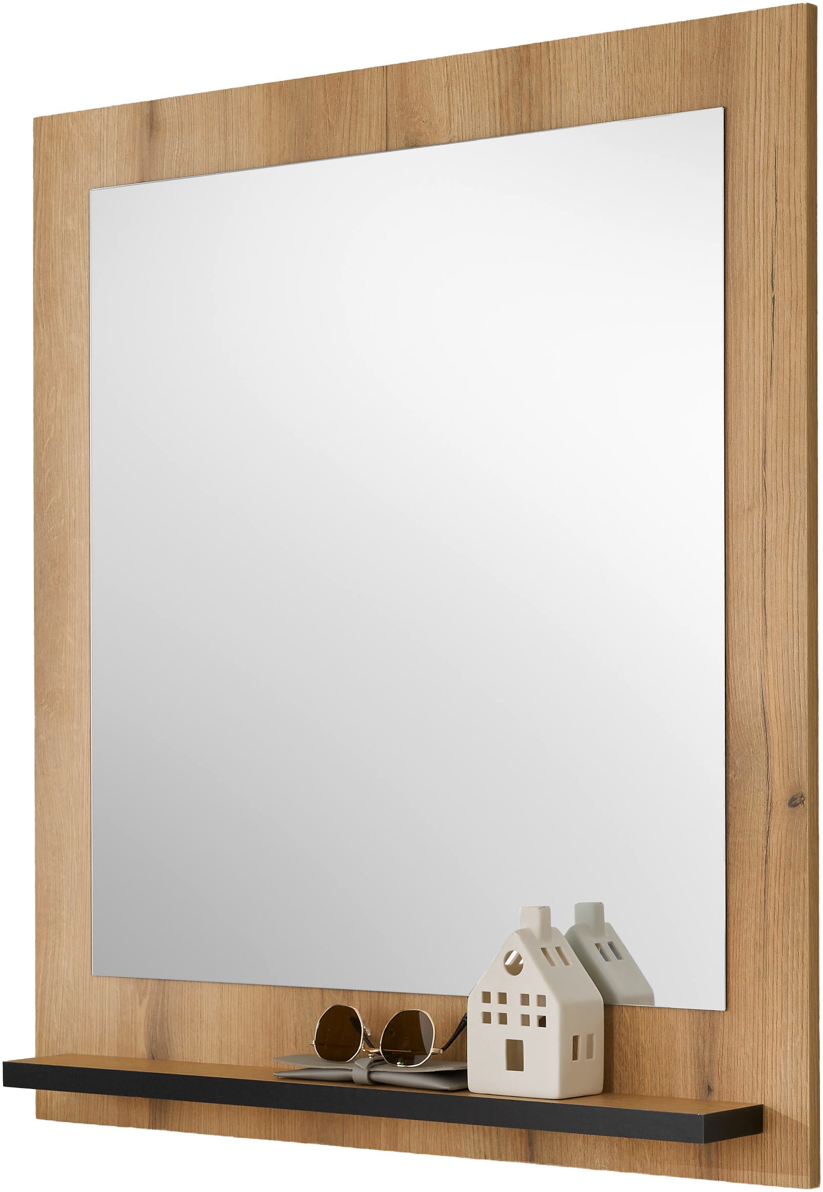 Home affaire Miroir de vestiaire »Cantara, Spiegel in zwei Farben, modernes, zeitloses Design« universell einsetzbar, mit Ablagefläche, eckig, 79 cm breit