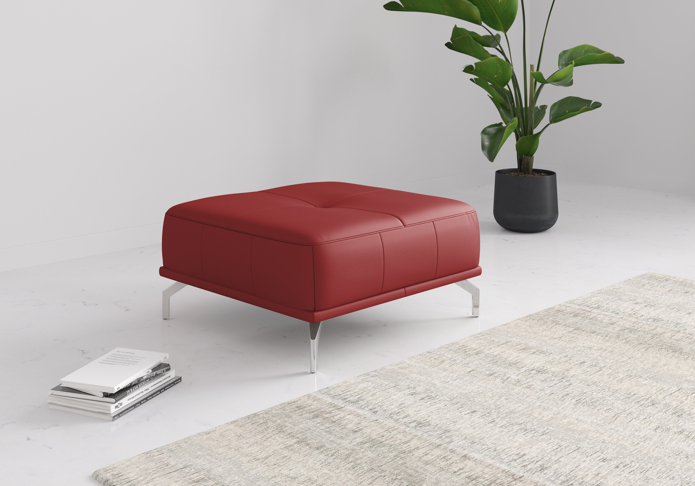 PLACES OF STYLE Tabouret rembourré »Caluna« moderner Sitzhocker in hochwertiger Verarbeitung