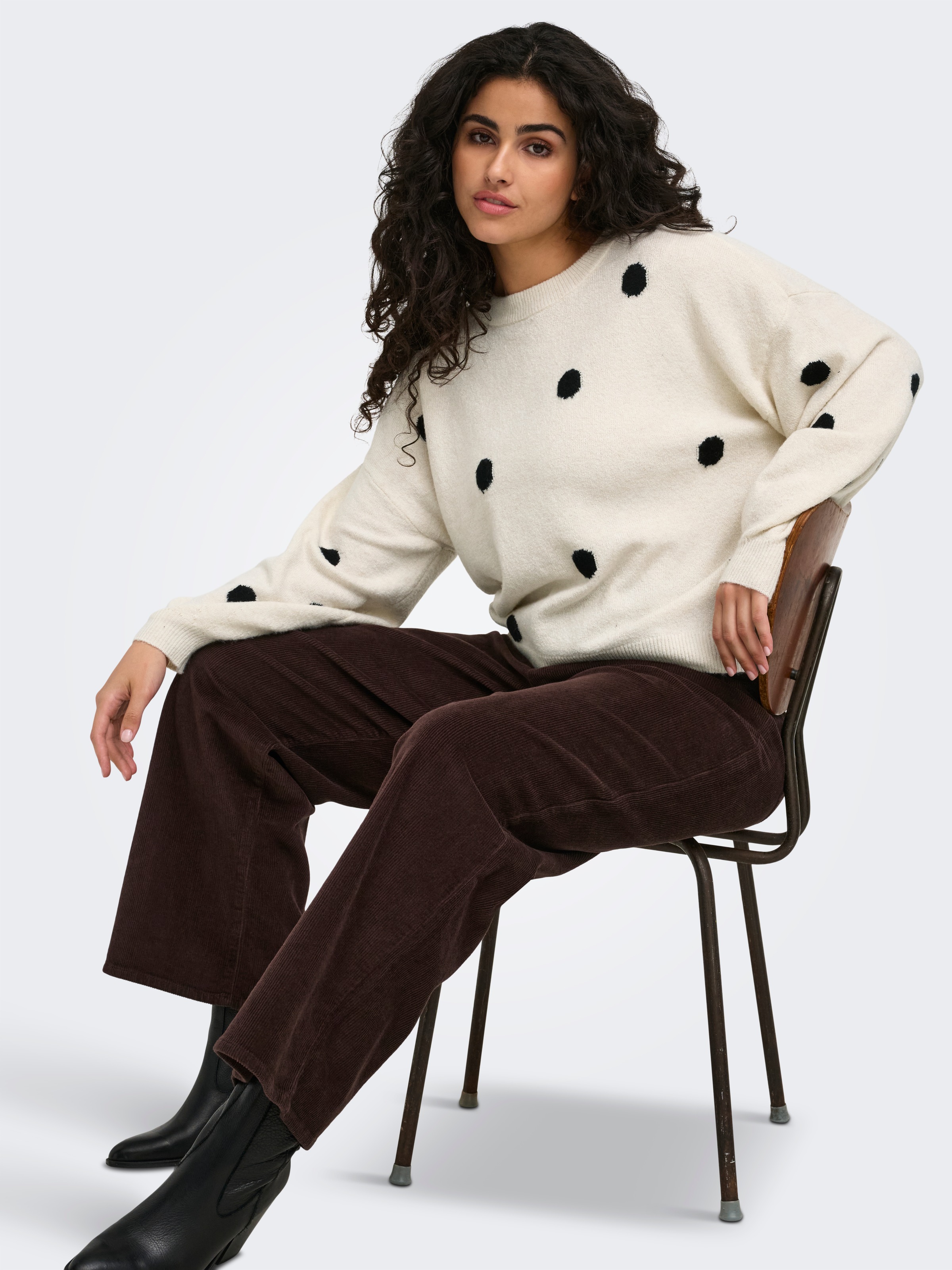 ONLY CARMAKOMA Pantalon en velours côtelé »CARHOPE GLOBAL EX HW WIDE CORD PNT NOOS«  mélange coton, taille haute