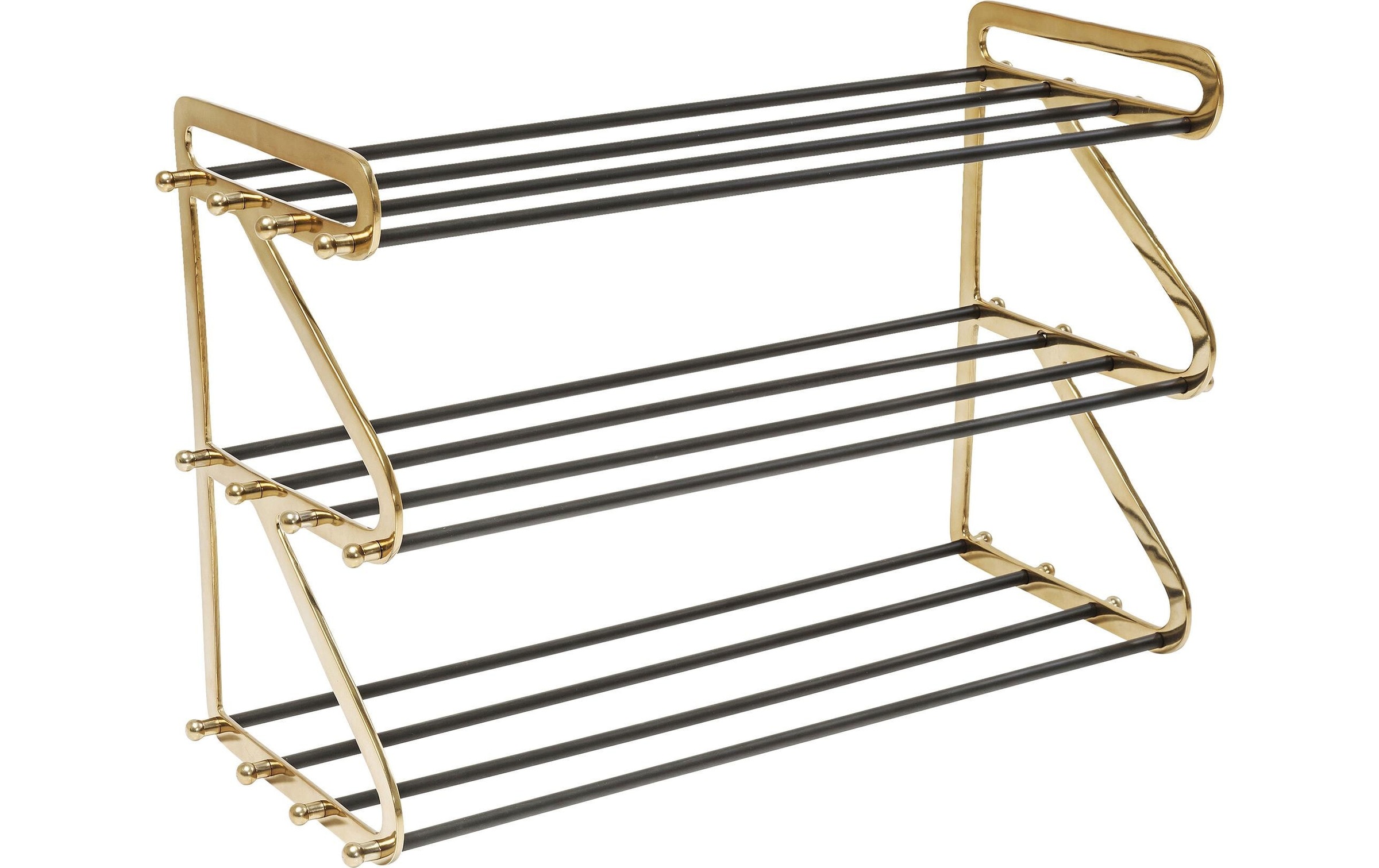 Kare Design Schuhregal »Walk Big 84 x 55 cm, Goldfarben/Schwarz«