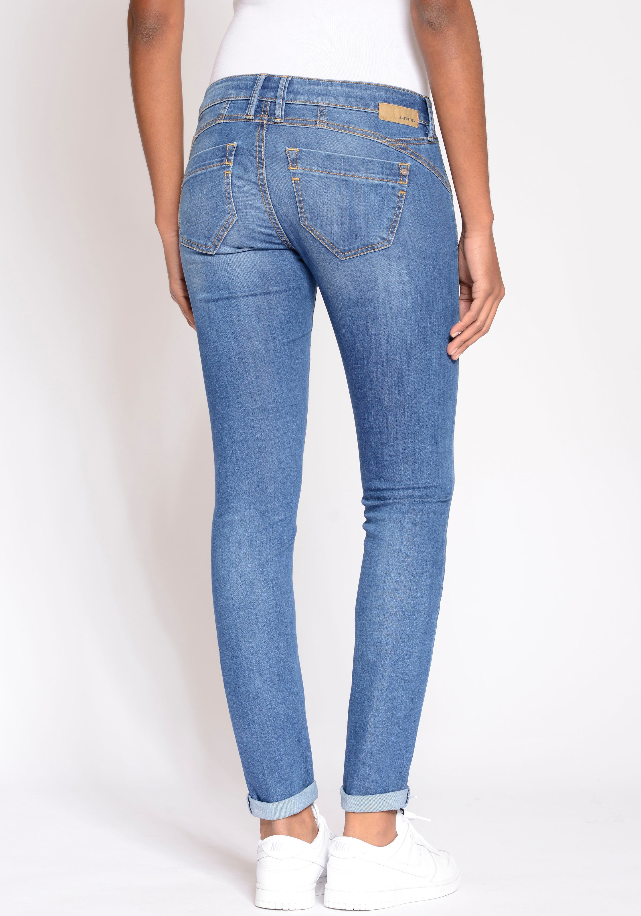 GANG Skinny-fit-Jeans »94NENA«, mit coolen Used-Effekten