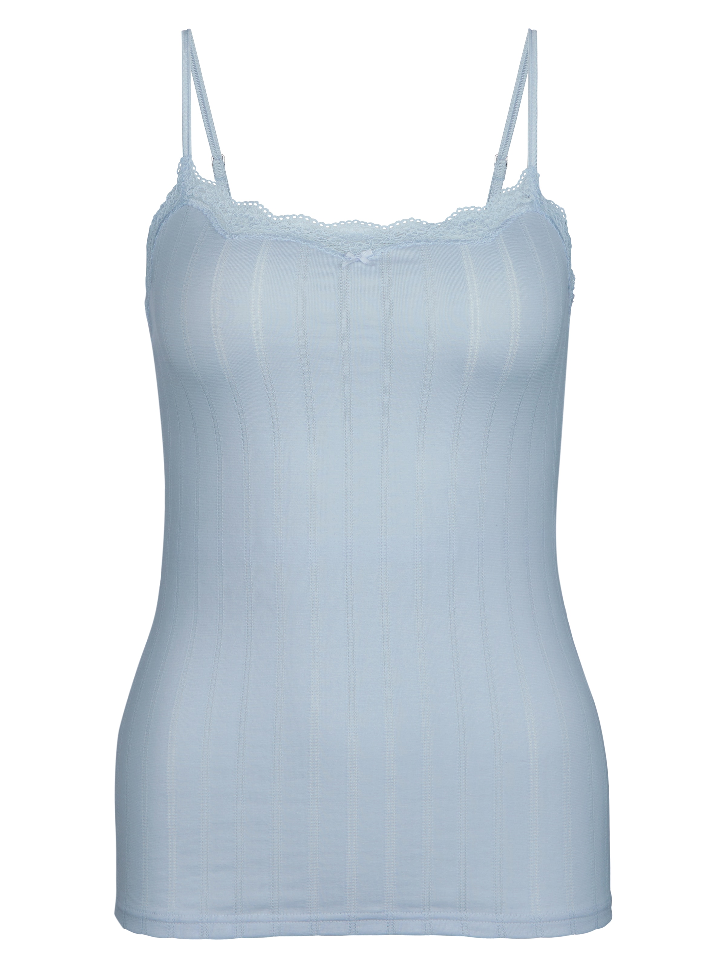 CALIDA Top à bretelles spaghetti »Etude Toujours« Nadelstreifen-Optik, Spitze, elastisch, weich, Single Jersey Qualität