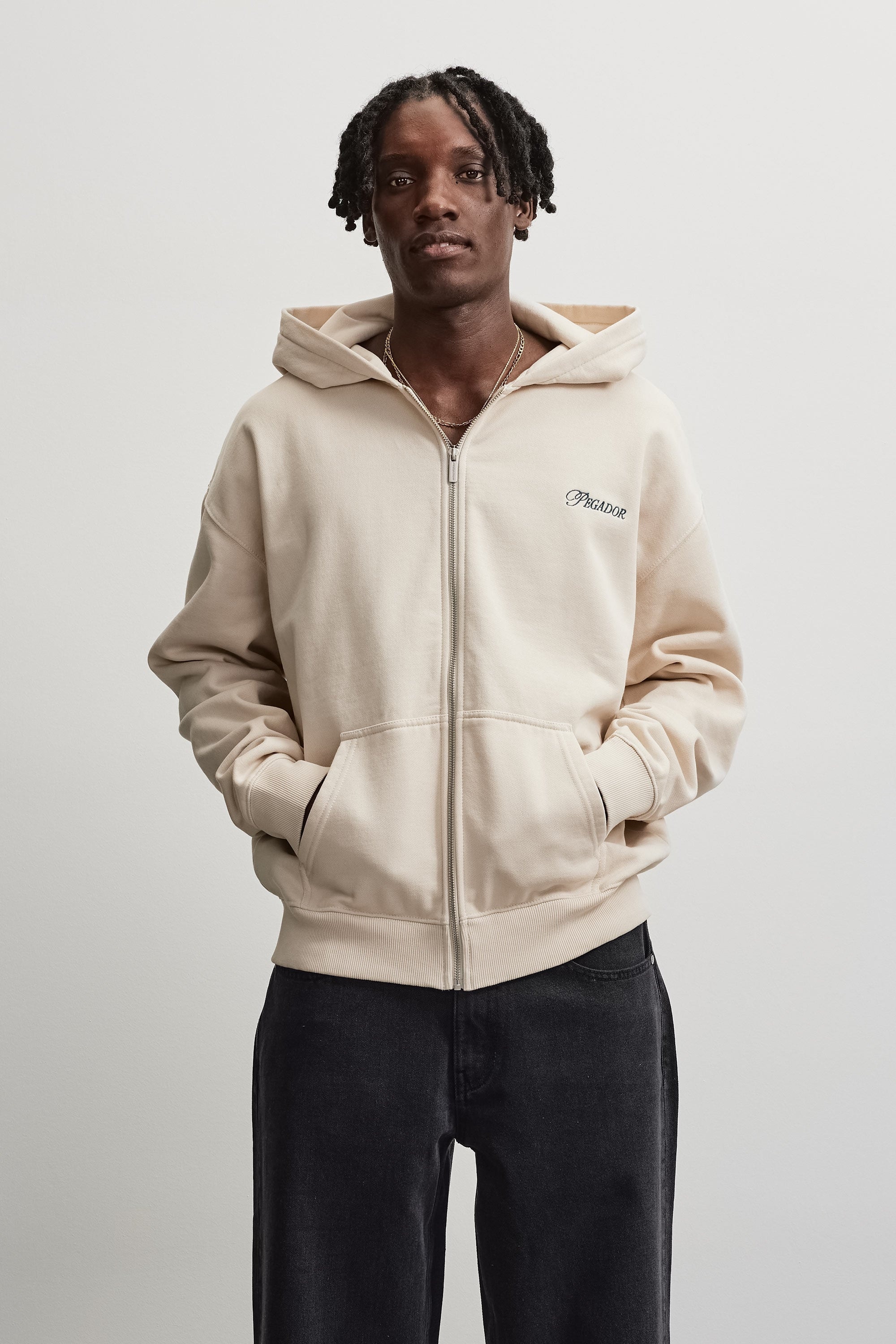PEGADOR Sweat à capuche »Carloforte Oversized Sweat Jacket« Mélange de coton, coupe oversize